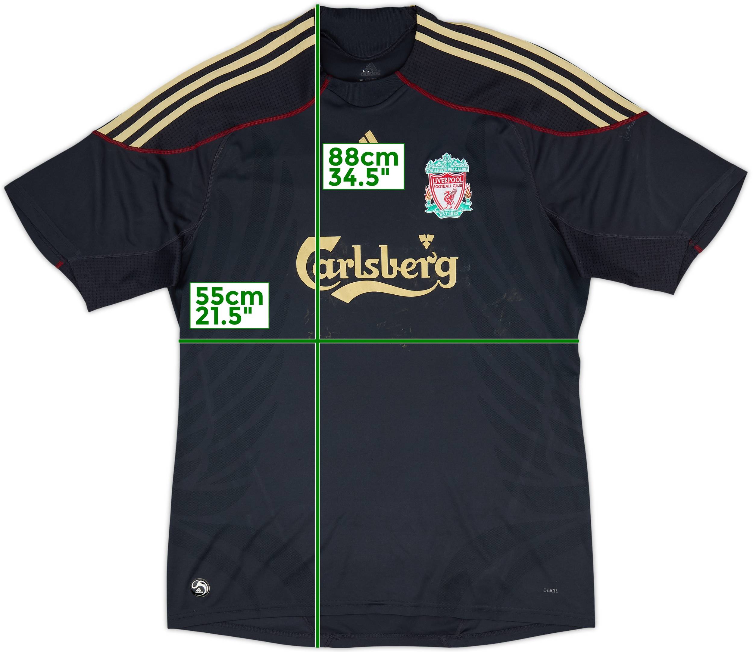 ウェア Liverpool 09/10 Away Uniform LIVERPOOL 2009 2010 AWAY SHIRT FOOTBALL SOCCER JERSEY ADIDAS