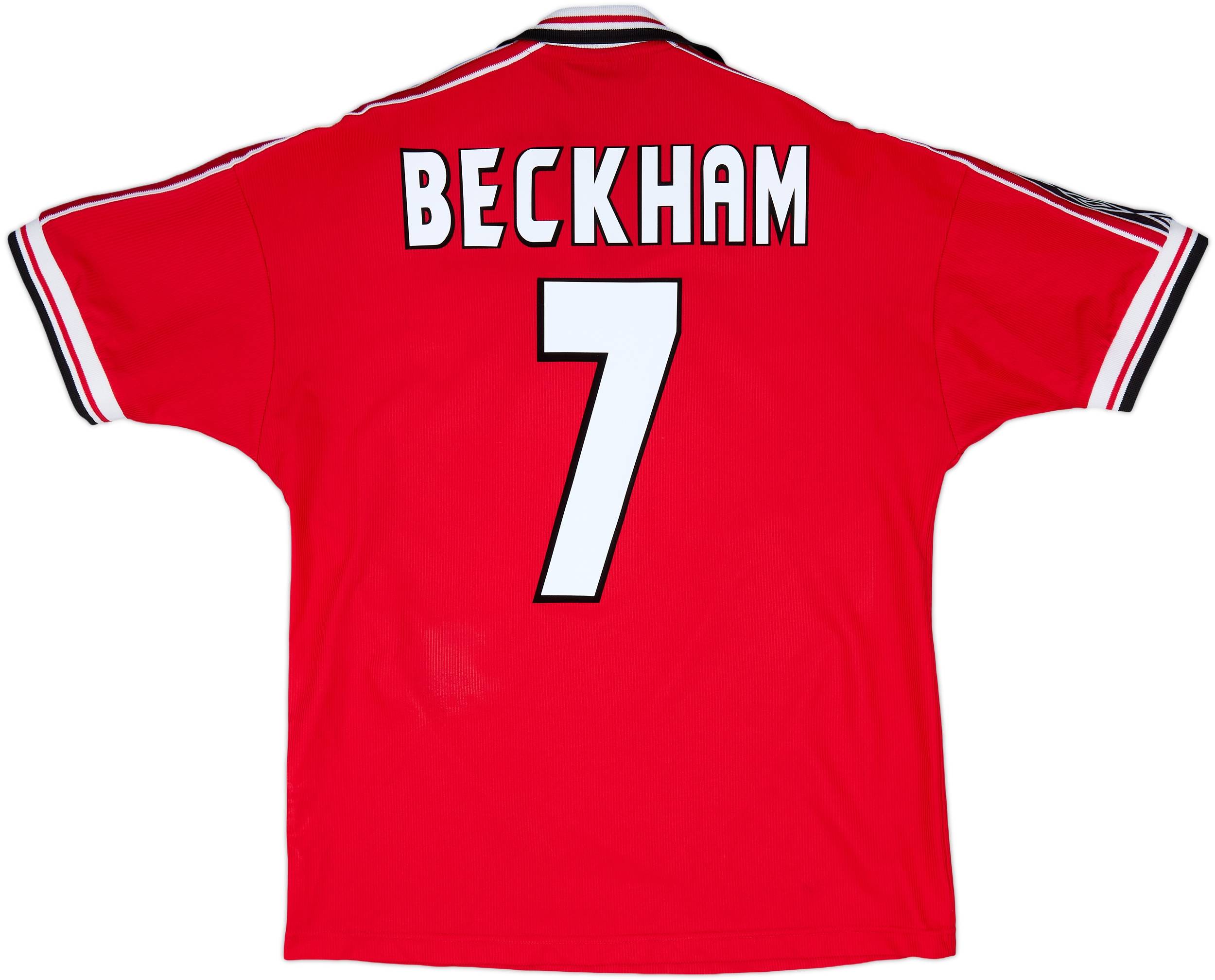 1998-00 Manchester United Home Shirt Beckham #7 - 8/10 - (L)