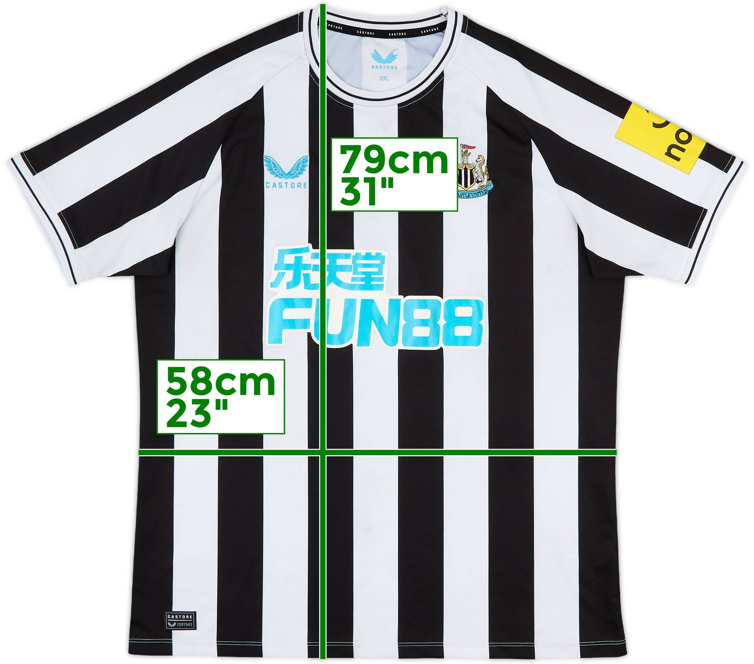 CASTORE★半袖 クルーネック Newcastle United ロゴ Tシャツ★白 Newcastle United Castore Jersey 2021-22 Away Kit Football