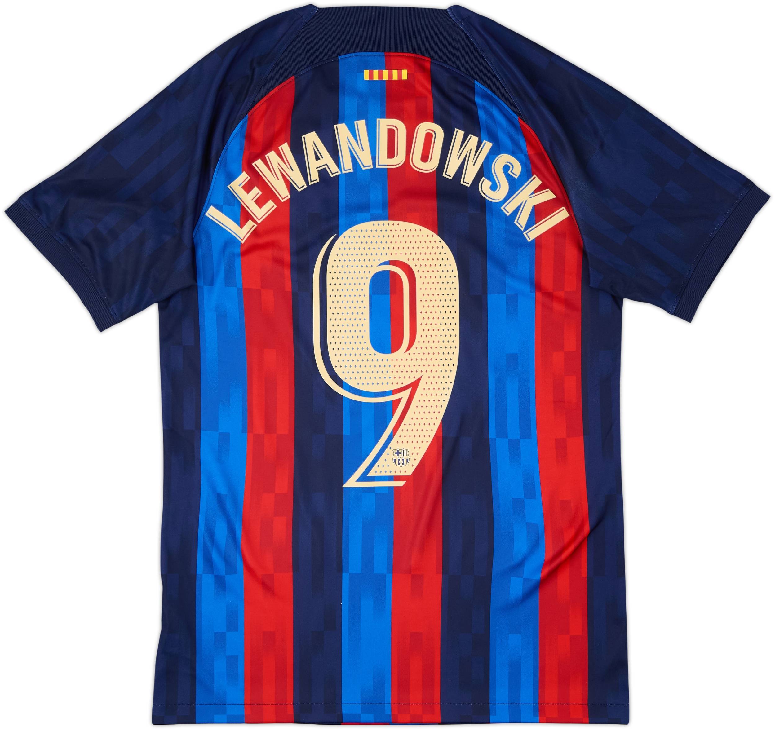 2022-23 Barcelona Home Shirt Lewandowski #9 - 9/10 - (S)