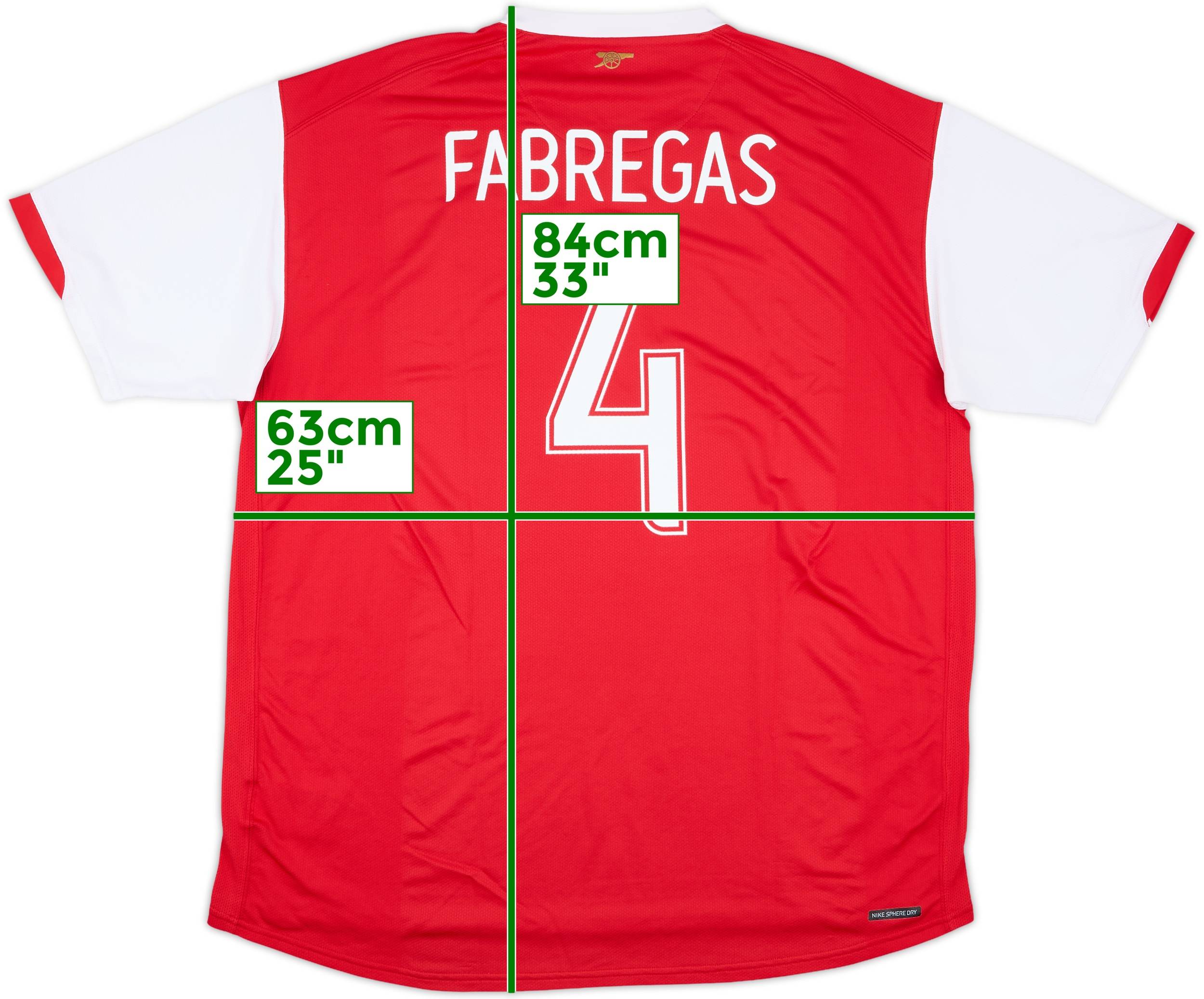 2006-08 Arsenal Home Shirt Fabregas #4 - 9/10 - (XXL)