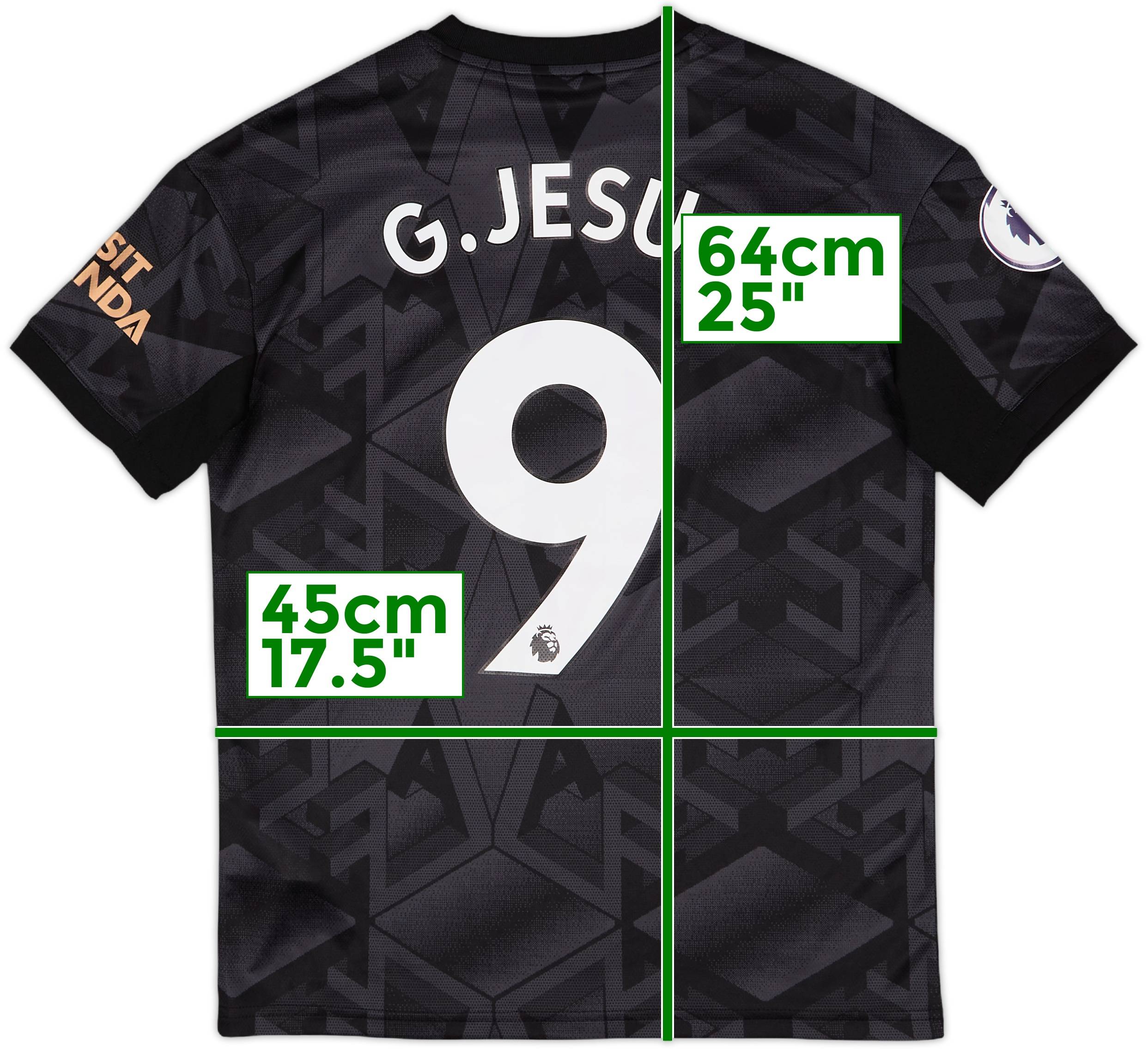 2022-23 Arsenal Away Shirt G.Jesus #9 - 10/10 - (L.Boys)