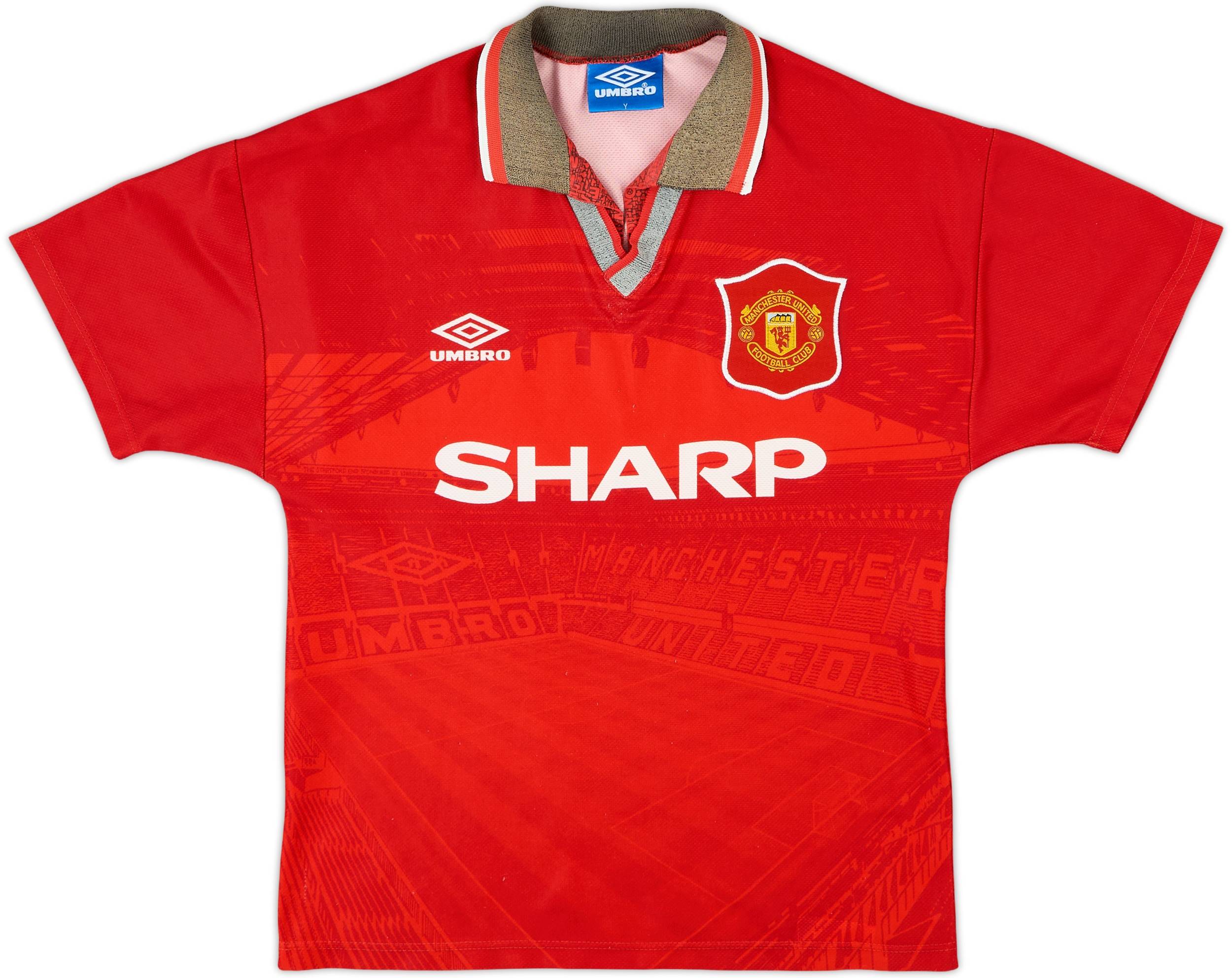 1994-96 Manchester United Home Shirt - 6/10 - (Y)