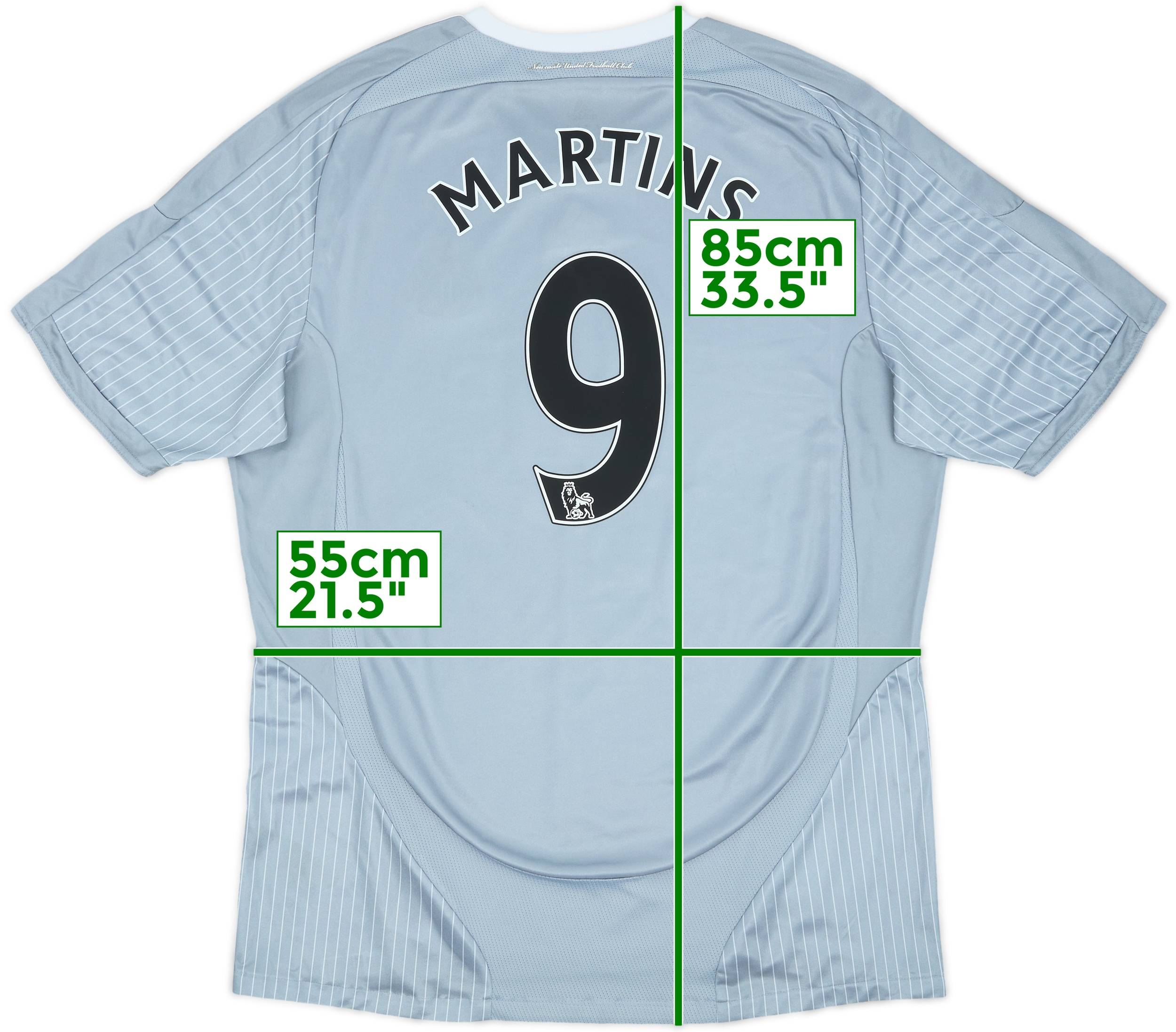Newcastle United MARTINS 9番 ユニフォーム 2008-09 Newcastle Third Shirt Martins #9 - 8/10 - (XL)