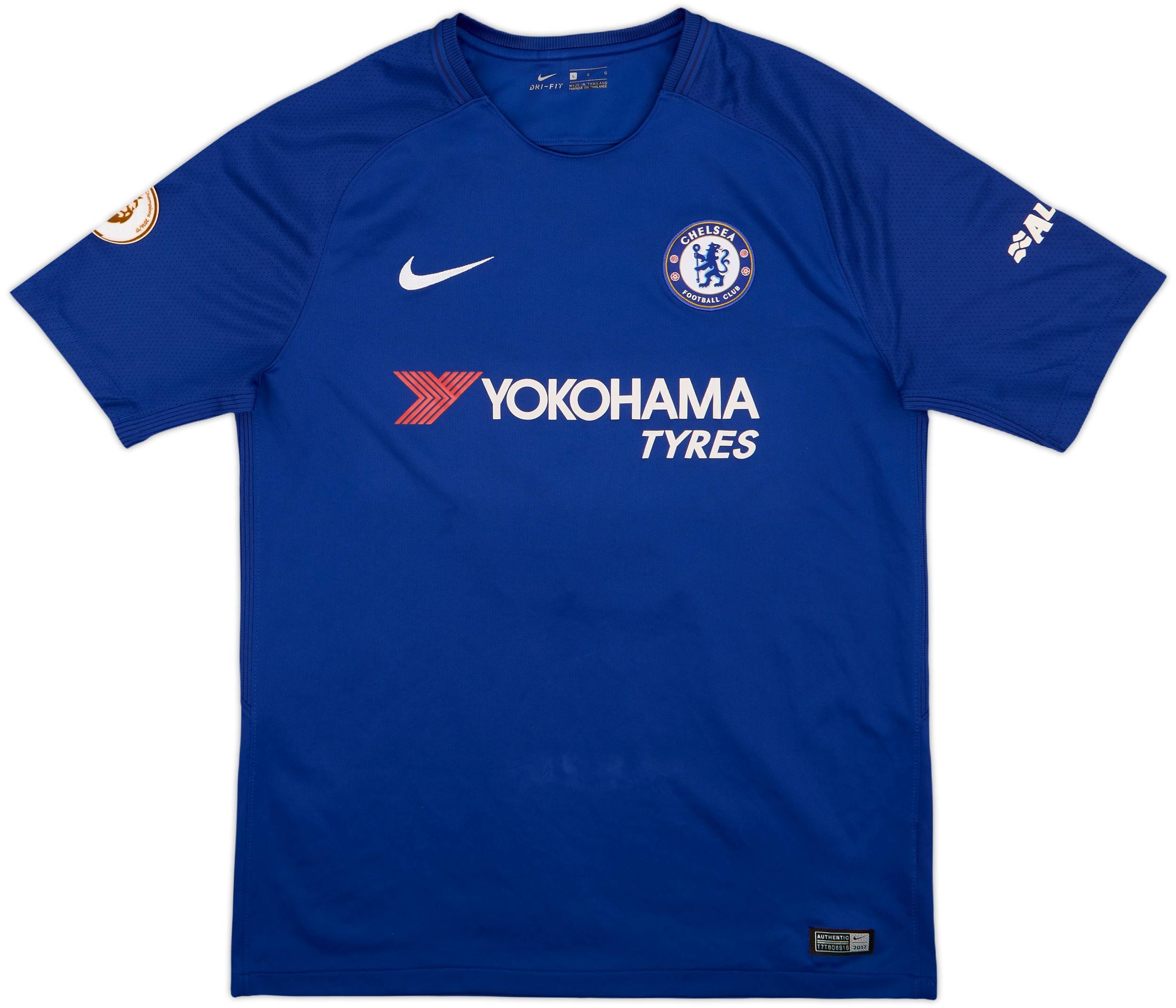 Chelsea FC RÜDIGER 2番シャツ 2017-18 Chelsea Home Shirt Rudiger #2 - 7/10 - (L)