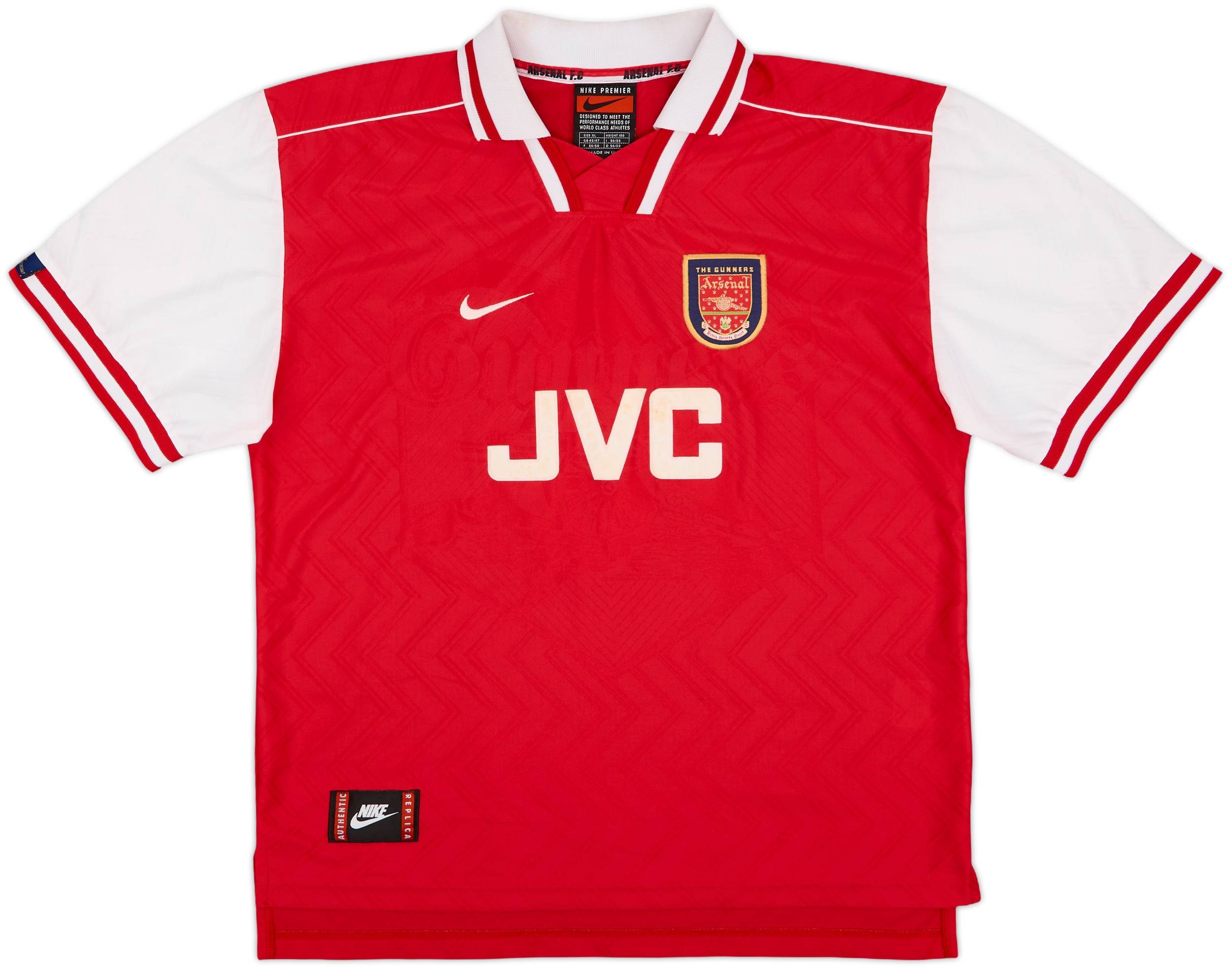 正規96-98 NIKE Arsenal L/S 歴代選手サイン入】 正規96-98 NIKE