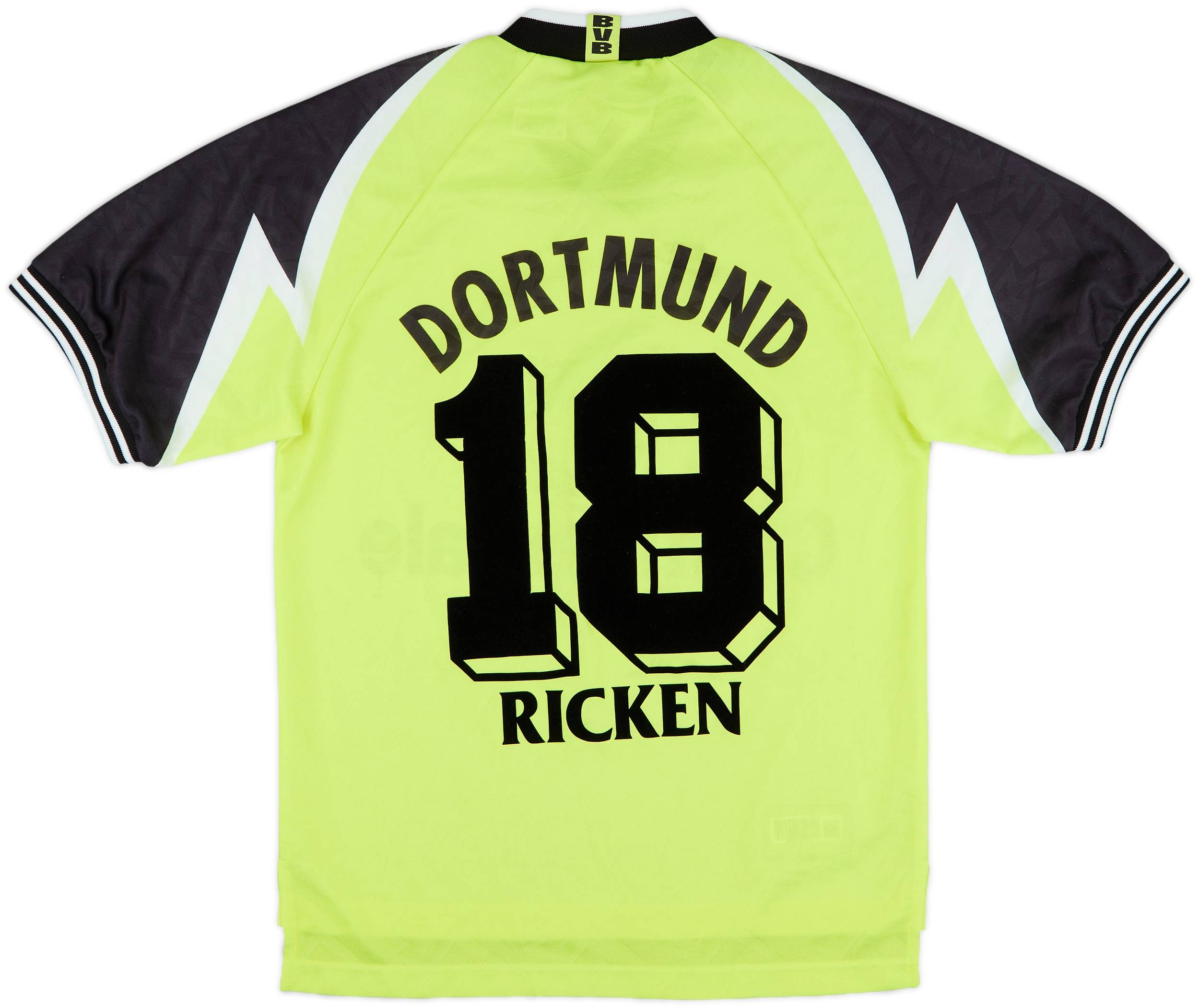 1995-96 Borussia Dortmund Home Shirt Ricken #18 - 8/10 - (S)