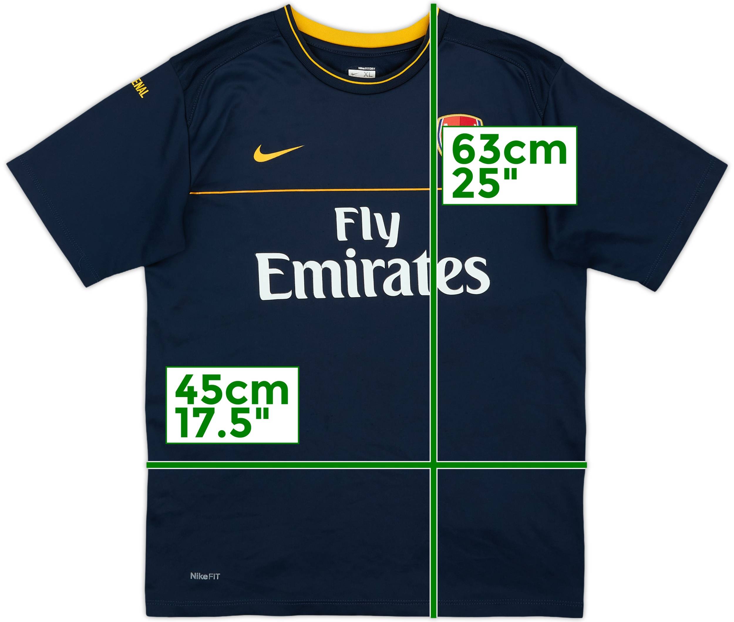 NIKE ナイキ アーセナル トレーニングシャツ2008-09 2008-09 Arsenal Nike Training Shirt - 9/10 - (XL.Boys)