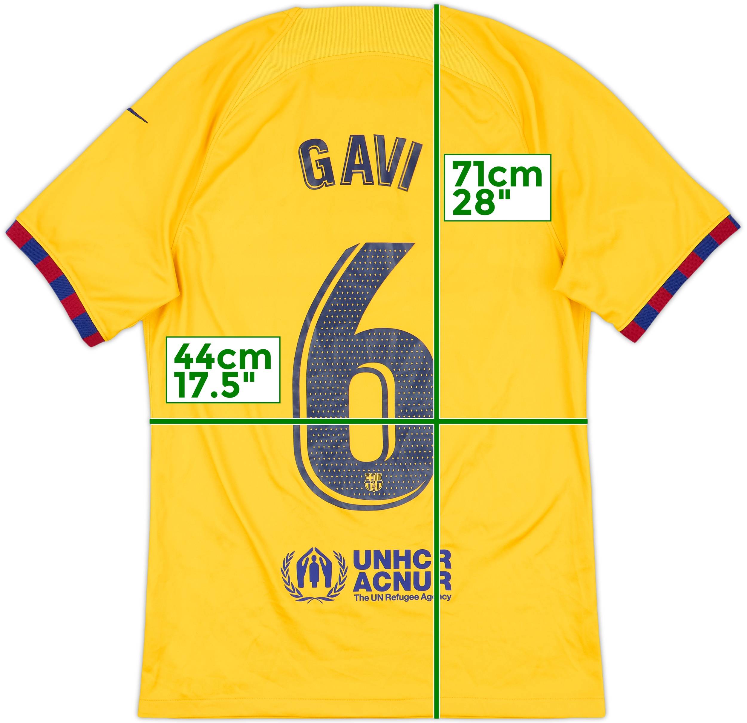FCバルセロナ GAVI 6番 イエローシャツ 2023-24 Barcelona Fourth Shirt Gavi #6 - 6/10 - (S)