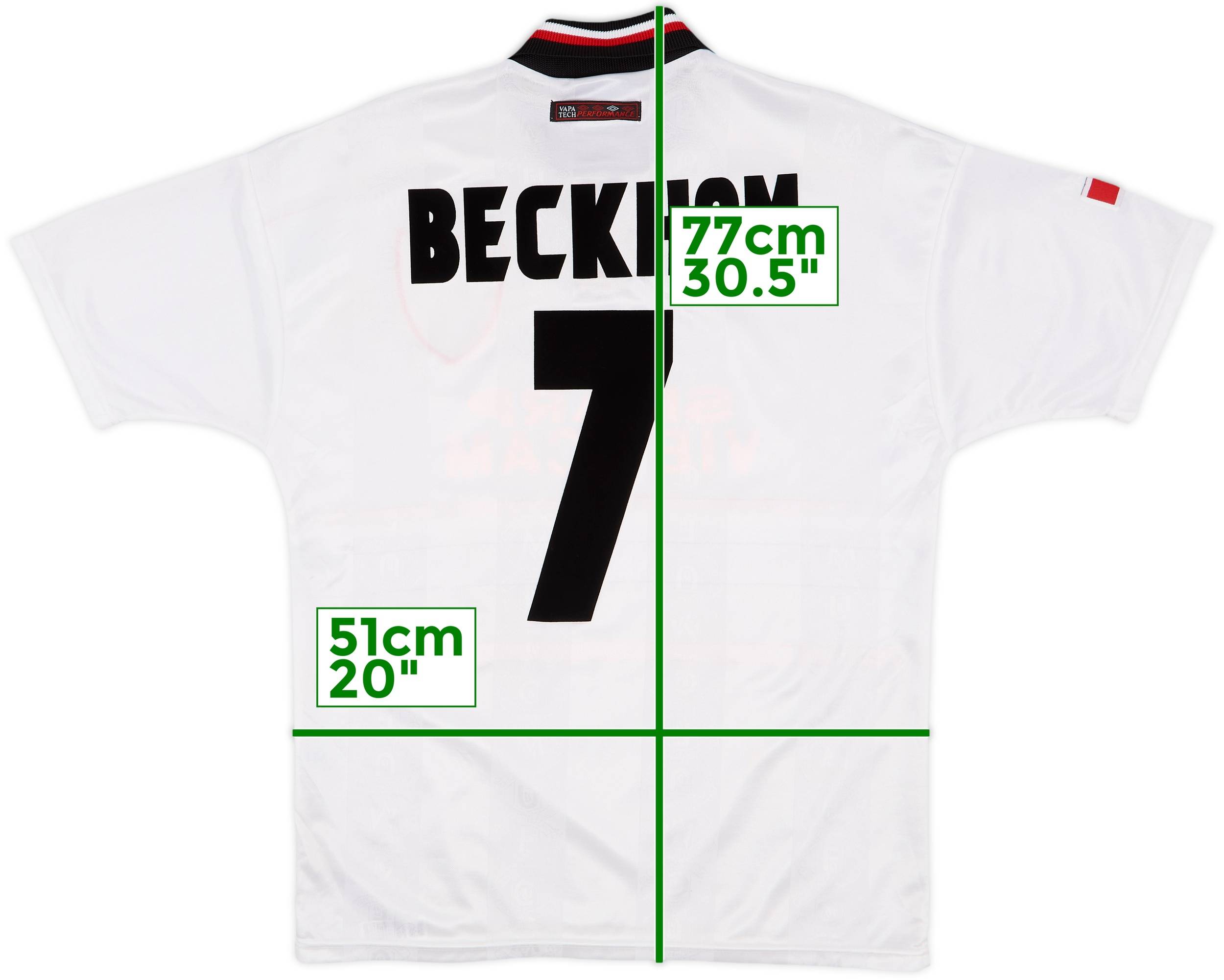 1997-99 Manchester United Away Shirt Beckham #7 - 10/10 - (M)