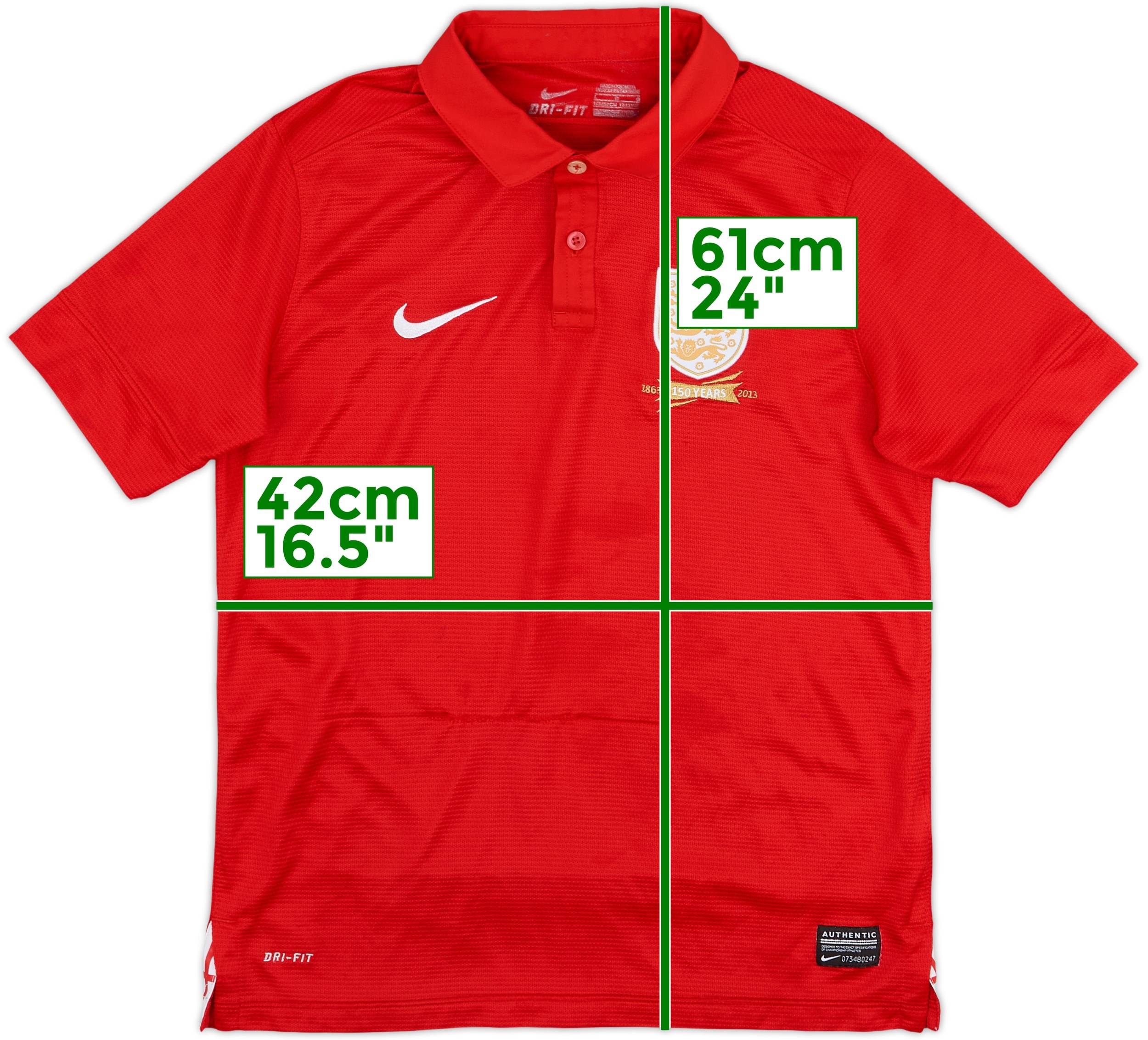2013 England Away 150th Anniversary Shirt - 5/10 - (L.Boys)