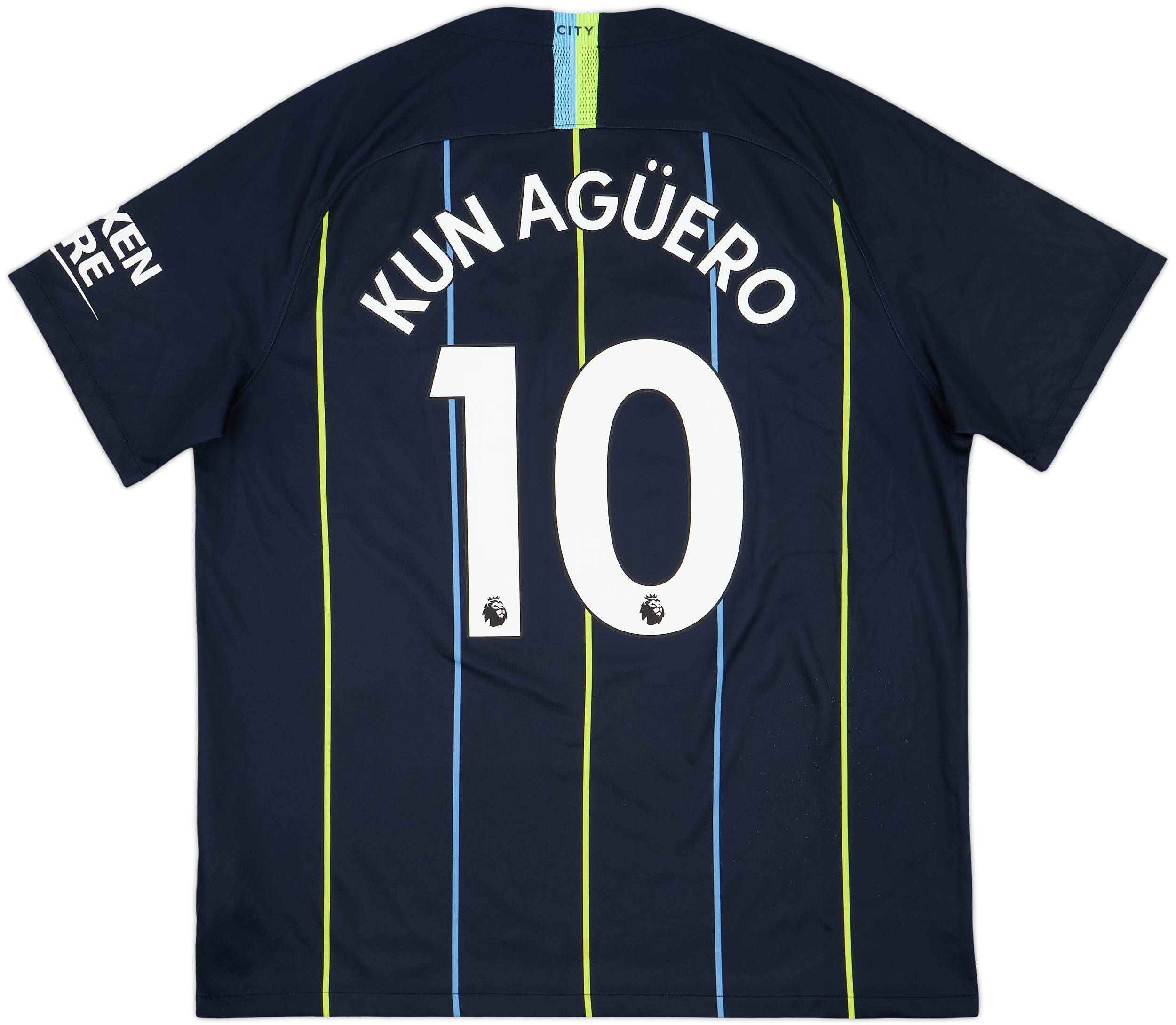 2018-19 Manchester City Away Shirt Kun Aguero #10 - 8/10 - (XL)