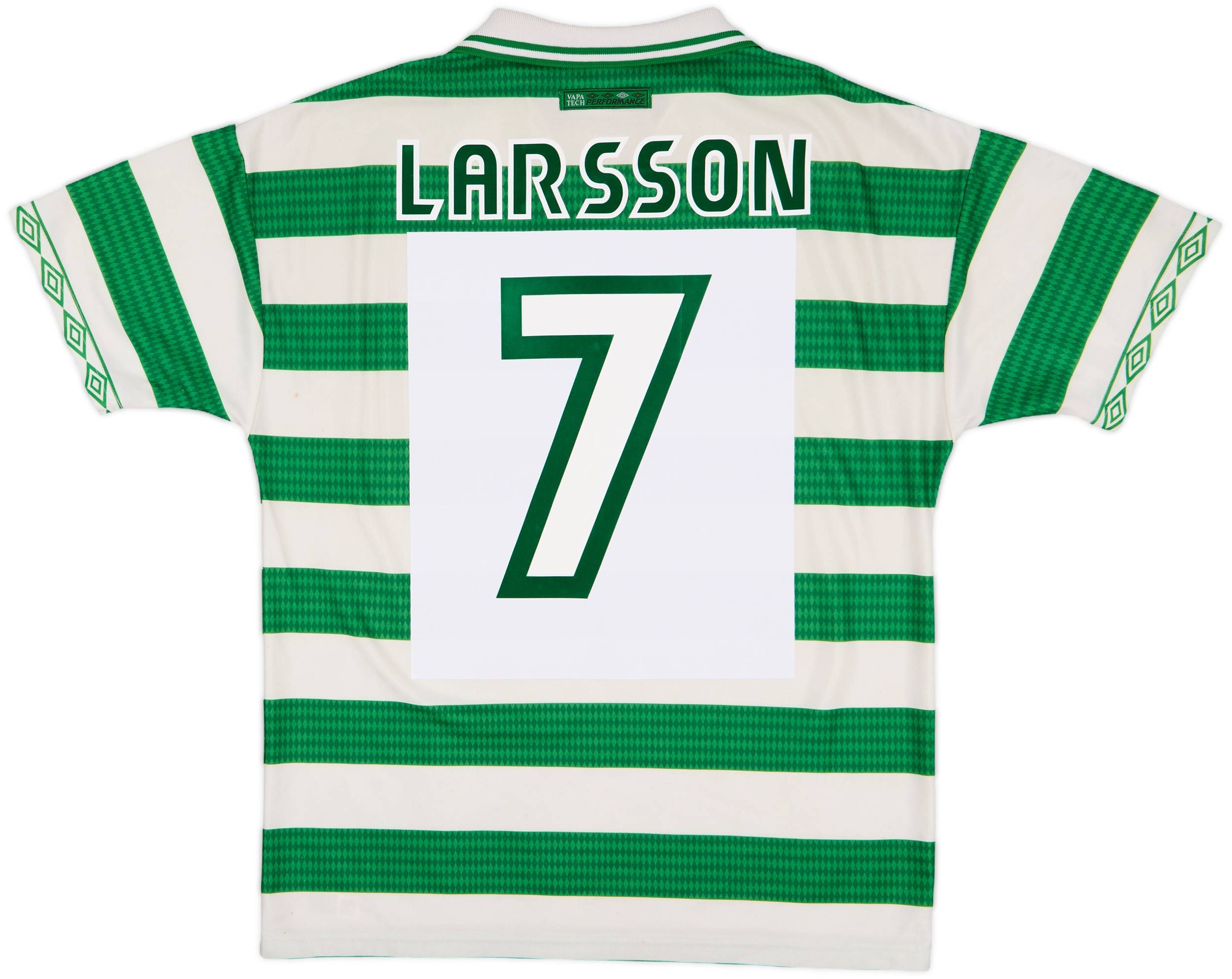 1997-99 Celtic Home Shirt Larsson #7 - 5/10 - (L)