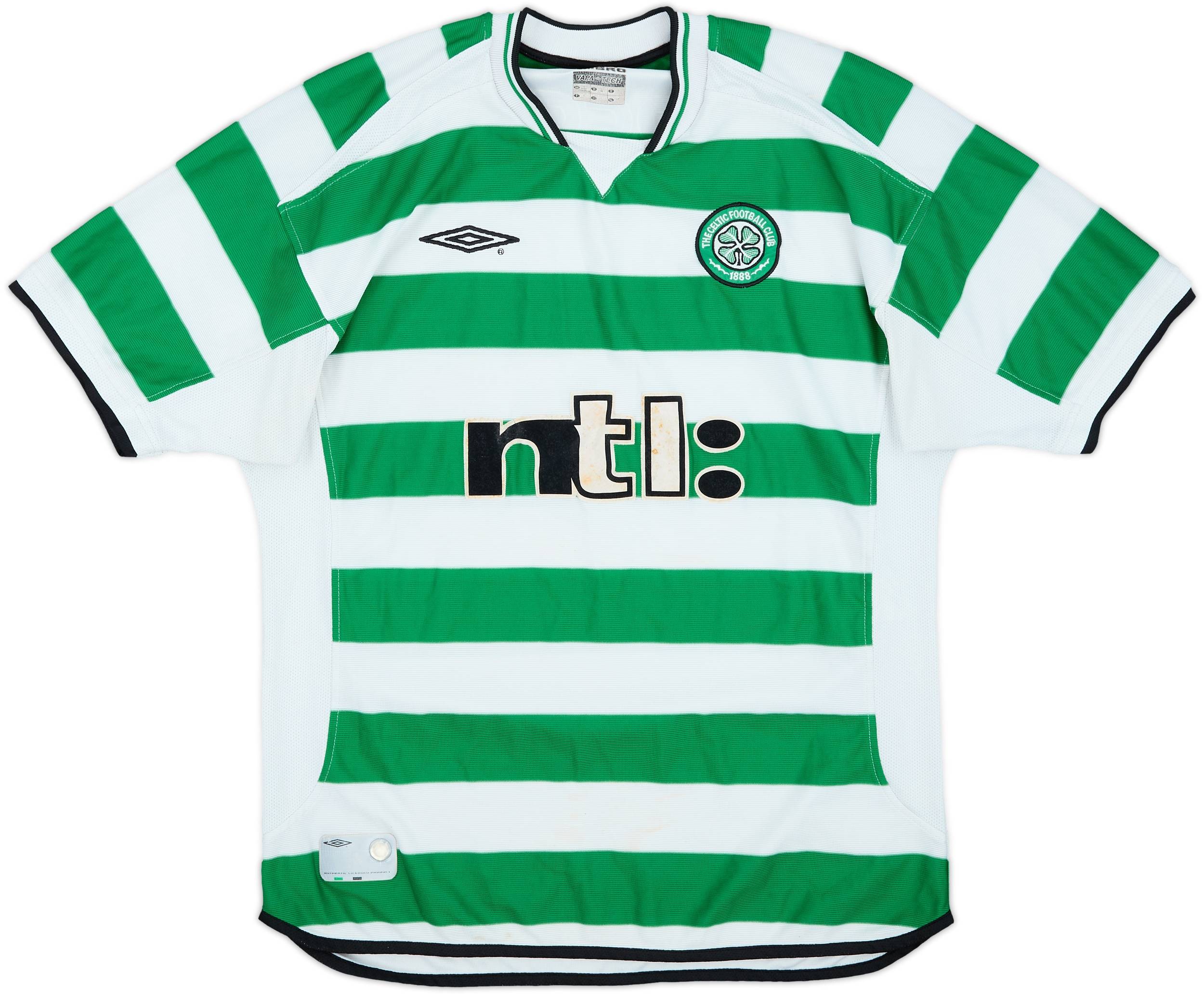 2001-03 Celtic Home Shirt Larsson #7 - 5/10 - (L)