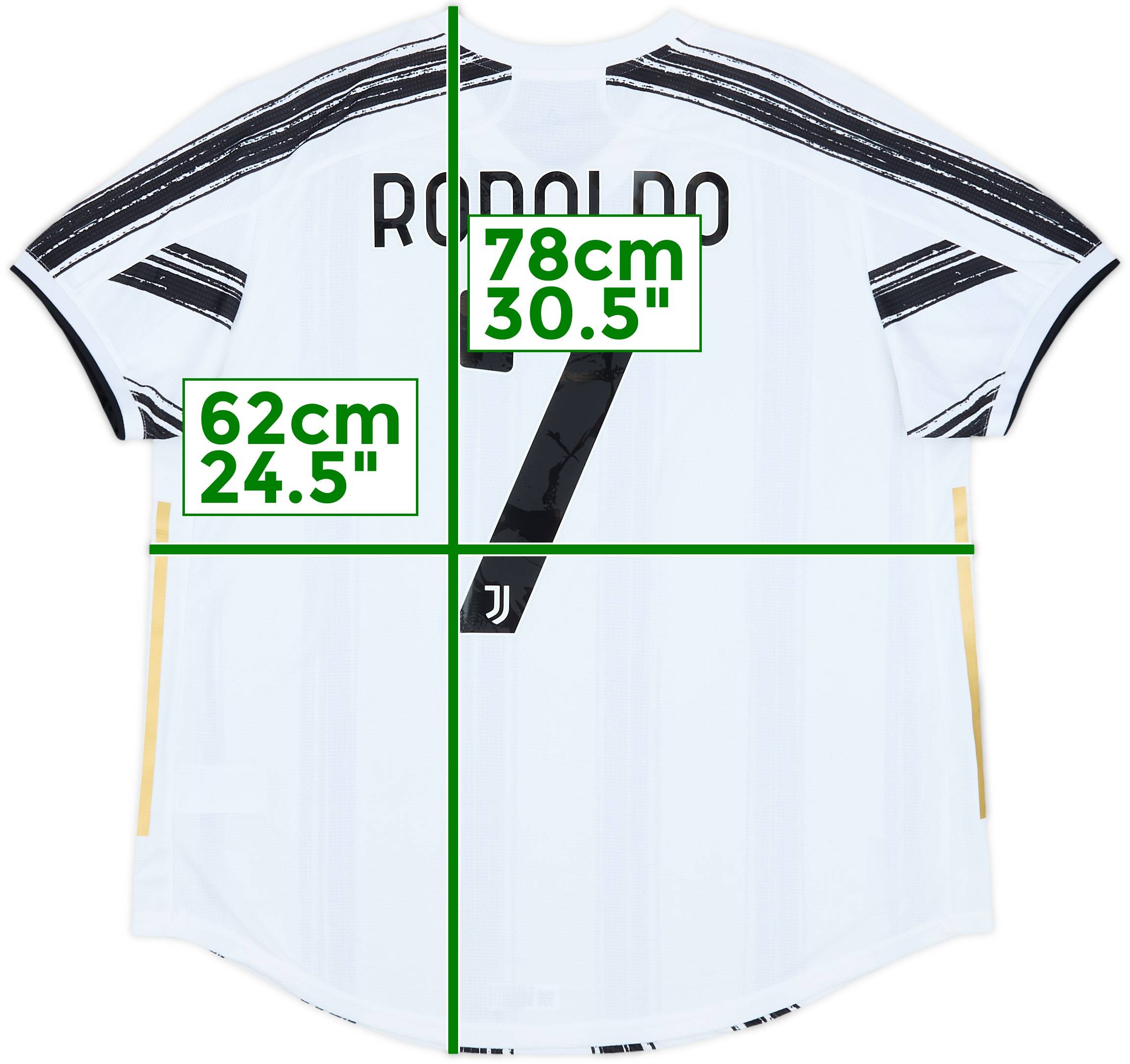 2020-21 Juventus Authentic Home Shirt Ronaldo #7 - 8/10 - (XXL)