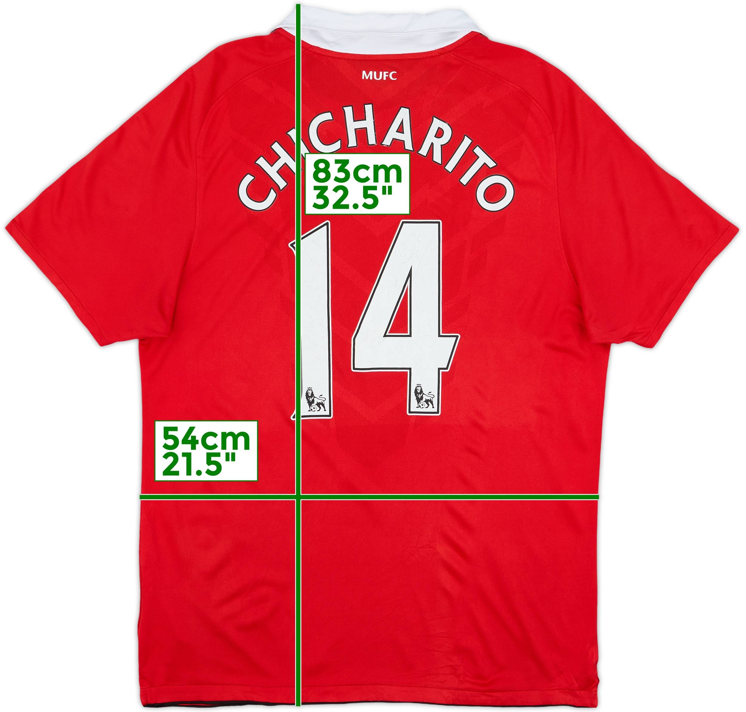 CHICHARITO様 2010-11 Manchester United Home Shirt Chicharito #14 - 7/10 - (L)