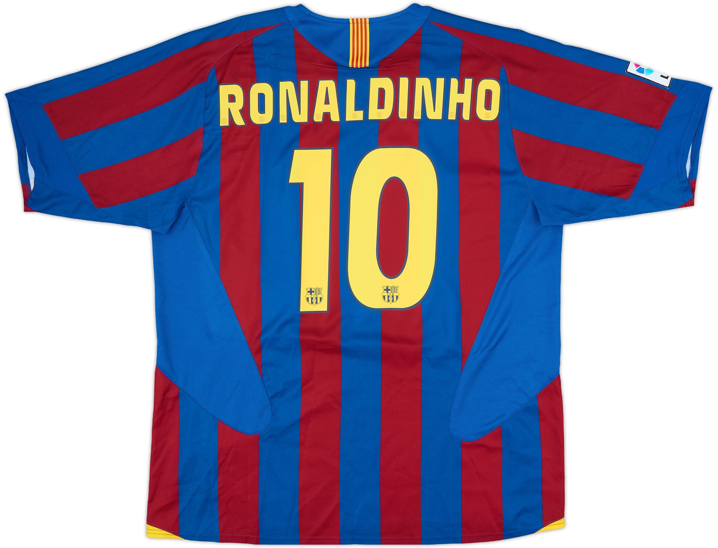 FC Barcelona Ronaldinho 10 シャツ 2007-08 Barcelona Third Shirt Ronaldinho #10 (XL)
