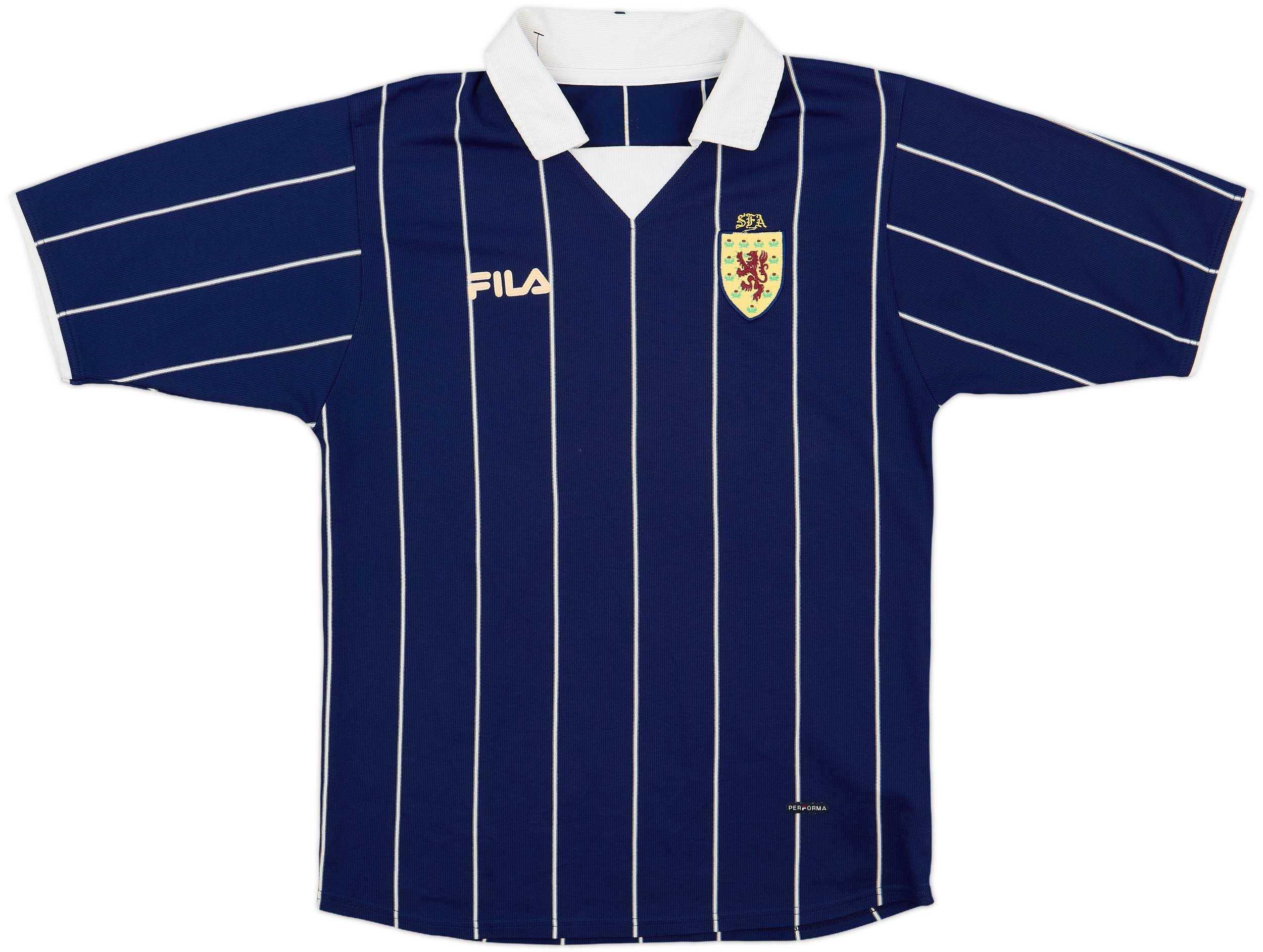 02s~03s FILA スコットランド代表 ユニフォーム サッカー シャツ 2002-03 Scotland Home Shirt - 9/10 - (M)