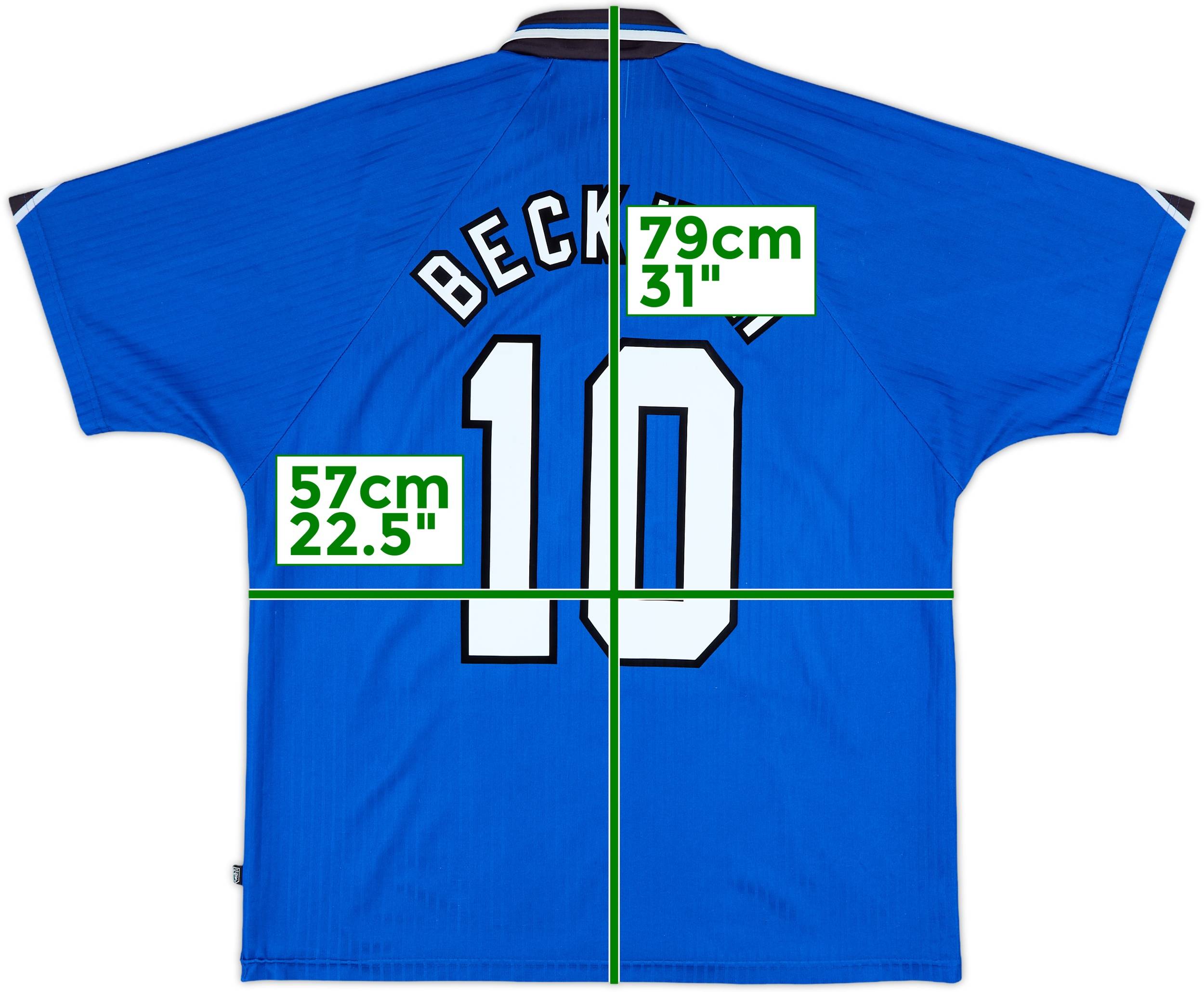 1996-98 Manchester United Third Shirt Beckham #10 - 8/10 - (XL)