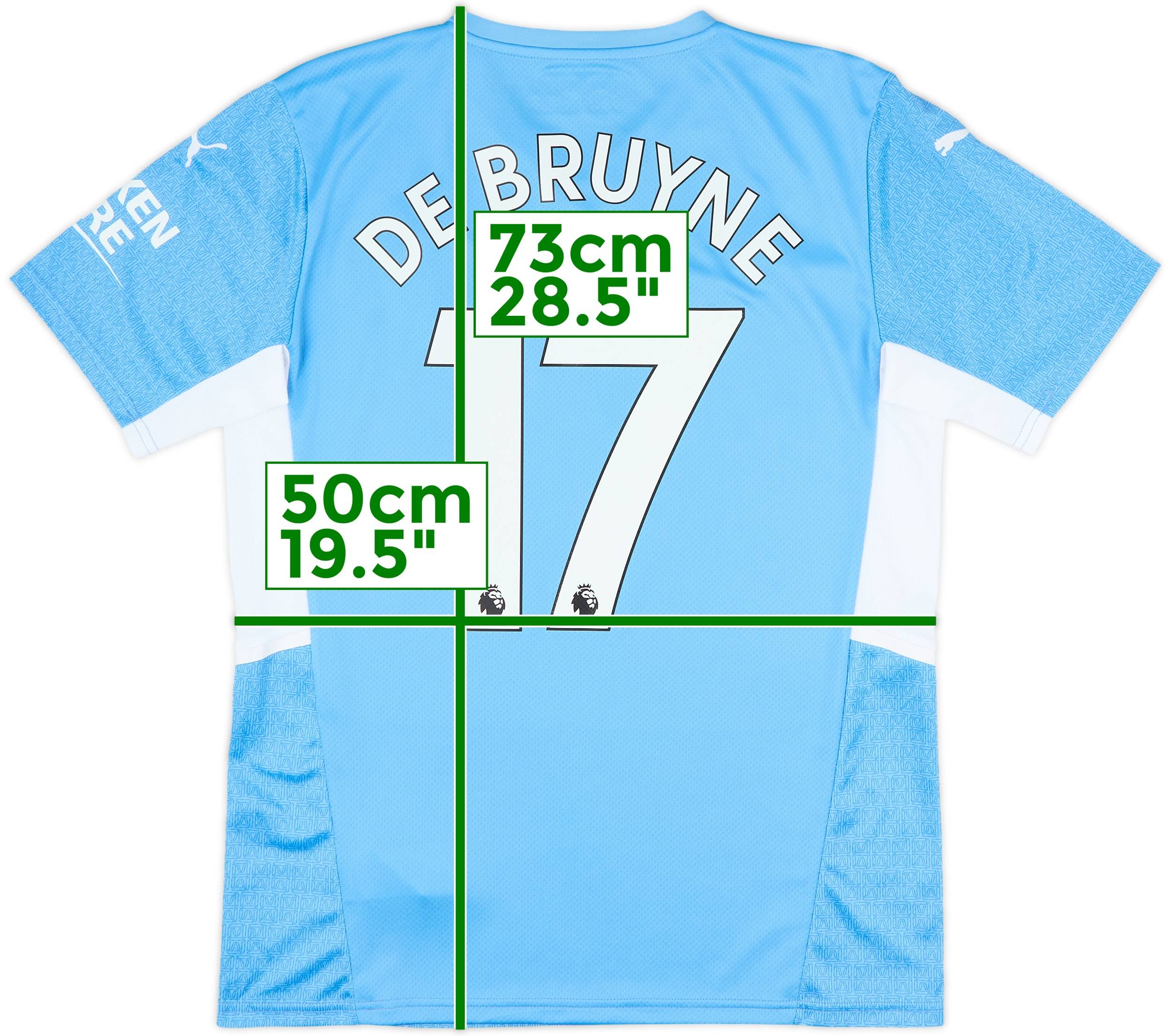 2021-22 Manchester City Home Shirt De Bruyne #17 - 9/10 - (M)