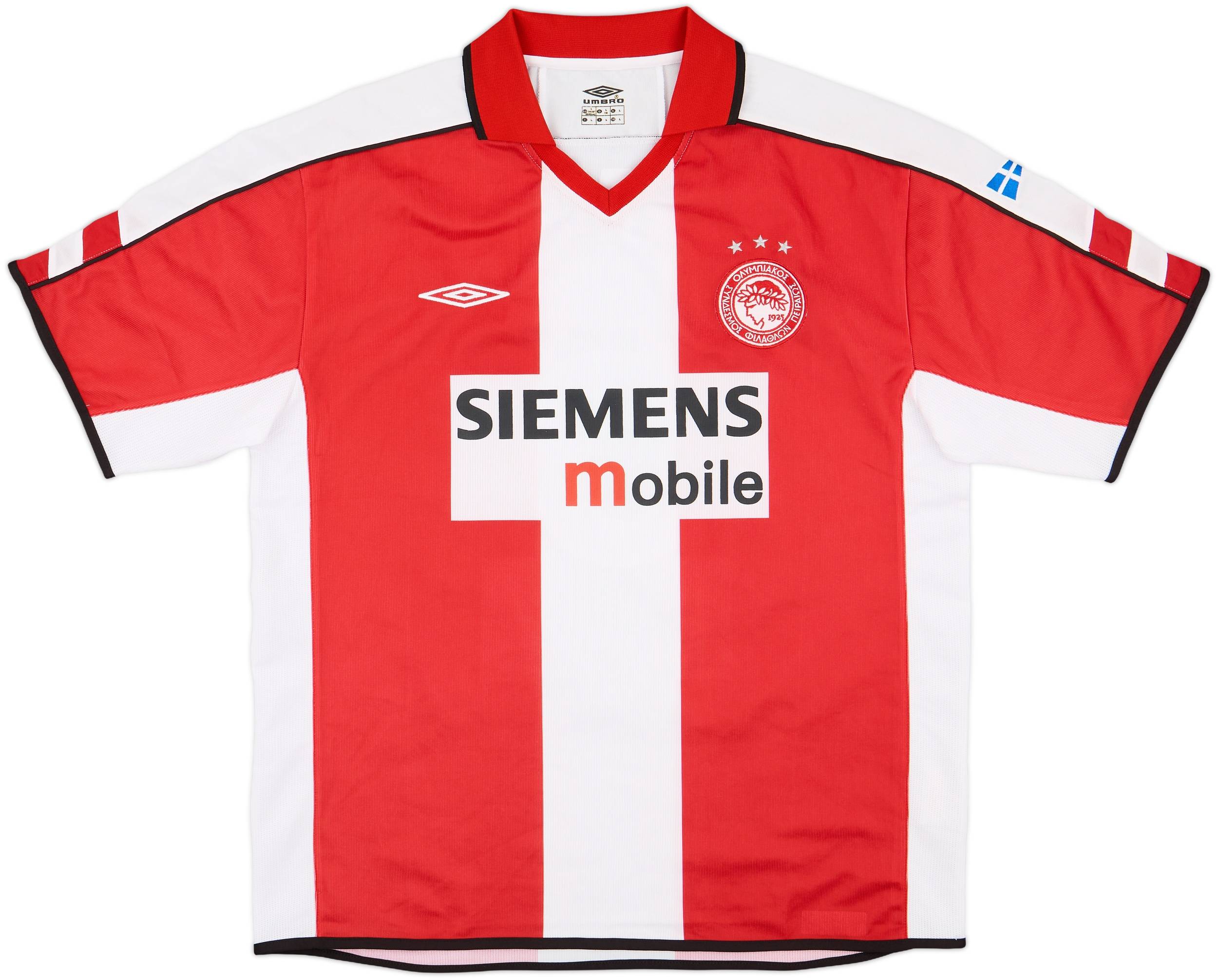2003-04 Olympiakos Home Shirt Rivaldo #5 - 8/10 - (L)