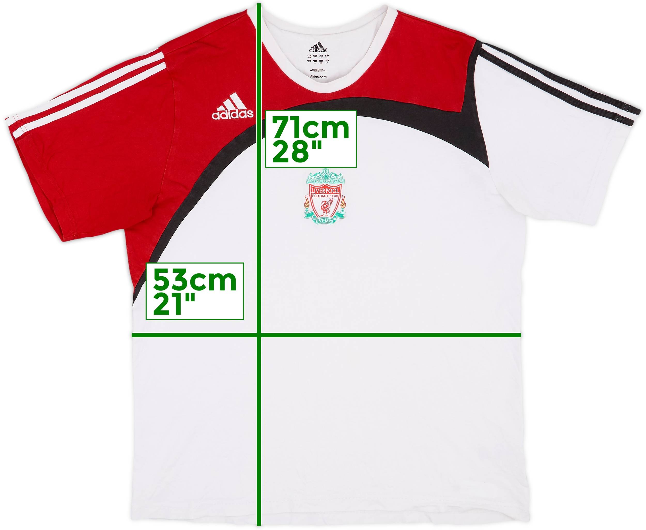2007 XO adidas リヴァプール vtg ユニフォーム アディダス 2007-08 Liverpool adidas Training Shirt - 5/10 - (L)