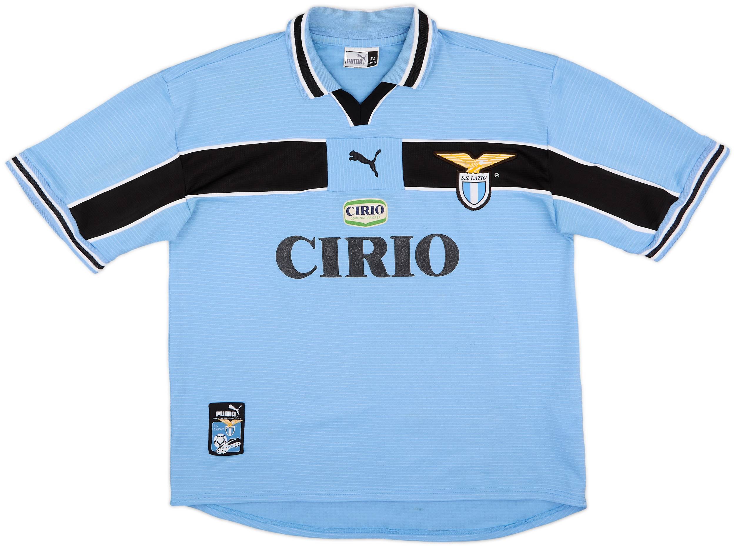 Puma S.S. Lazio NEDVED 11 ユニフォーム 1998-00 Lazio Home Shirt Nedved #18 - 9/10 - (XL)