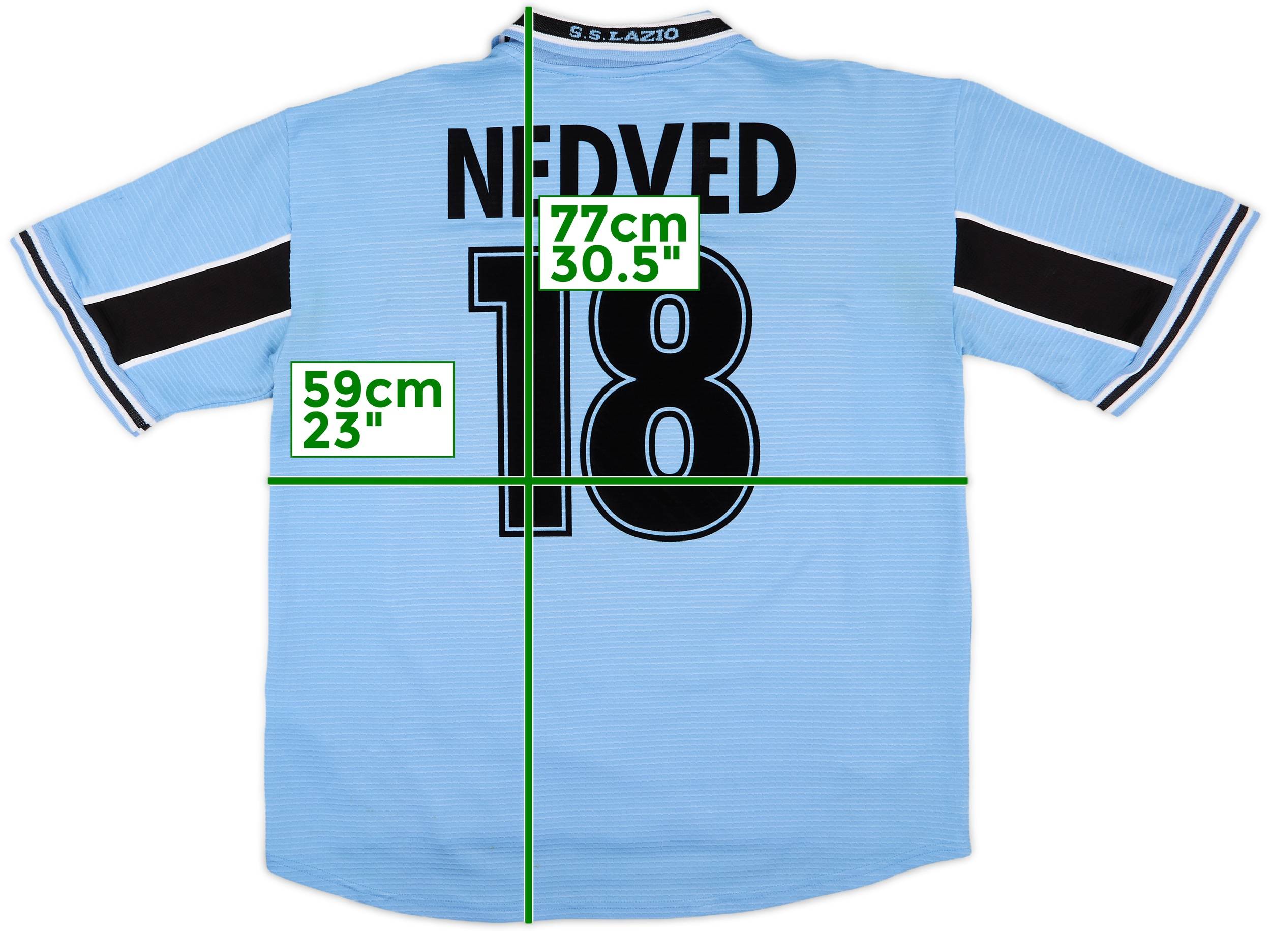 1998-00 Lazio Home Shirt Nedved #18 - 9/10 - (XL)