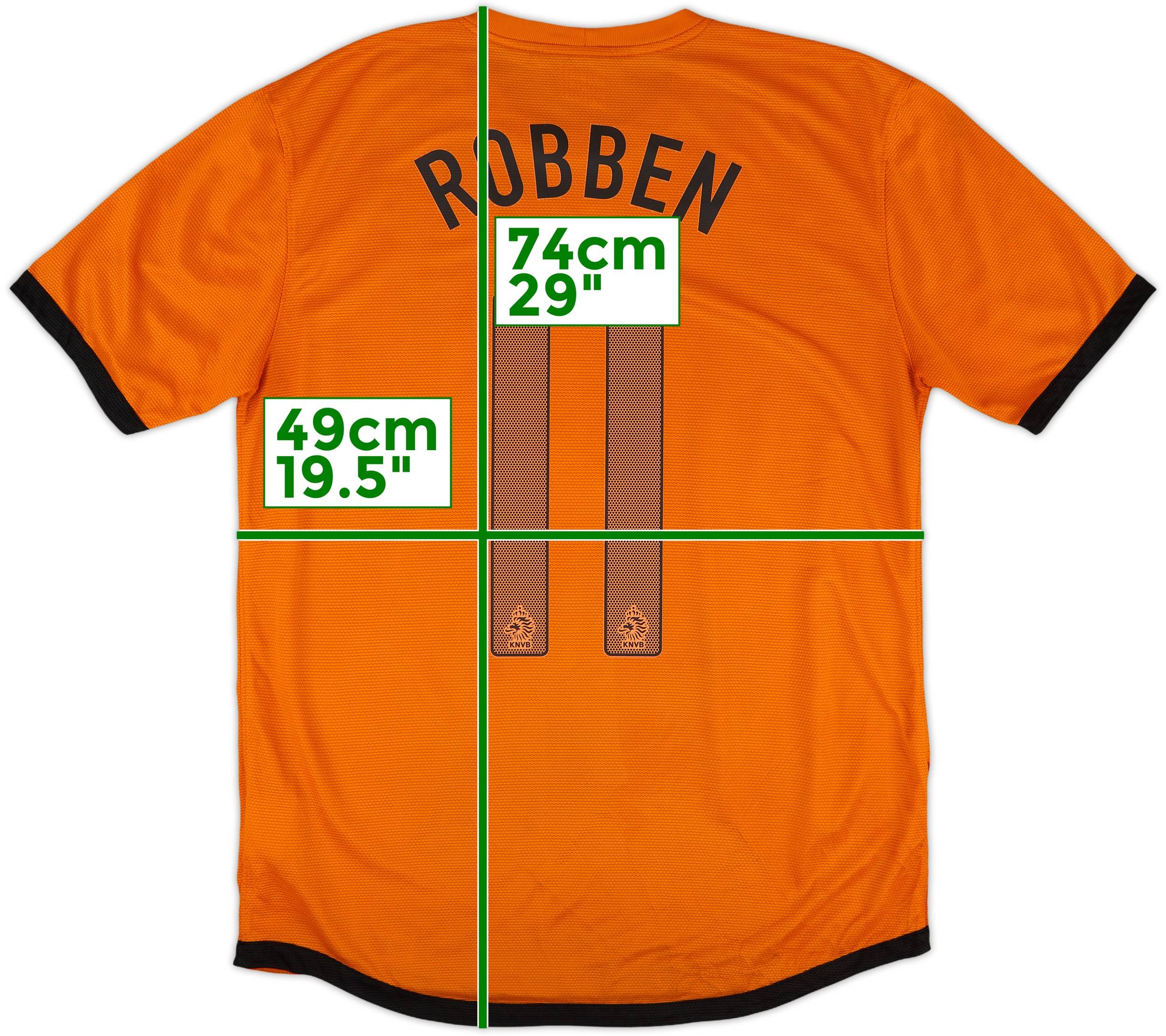 応援グッズ Netherlands No.11 ROBBEN 2012-13 Netherlands Home Shirt Robben #11 - 6/10 - (M)