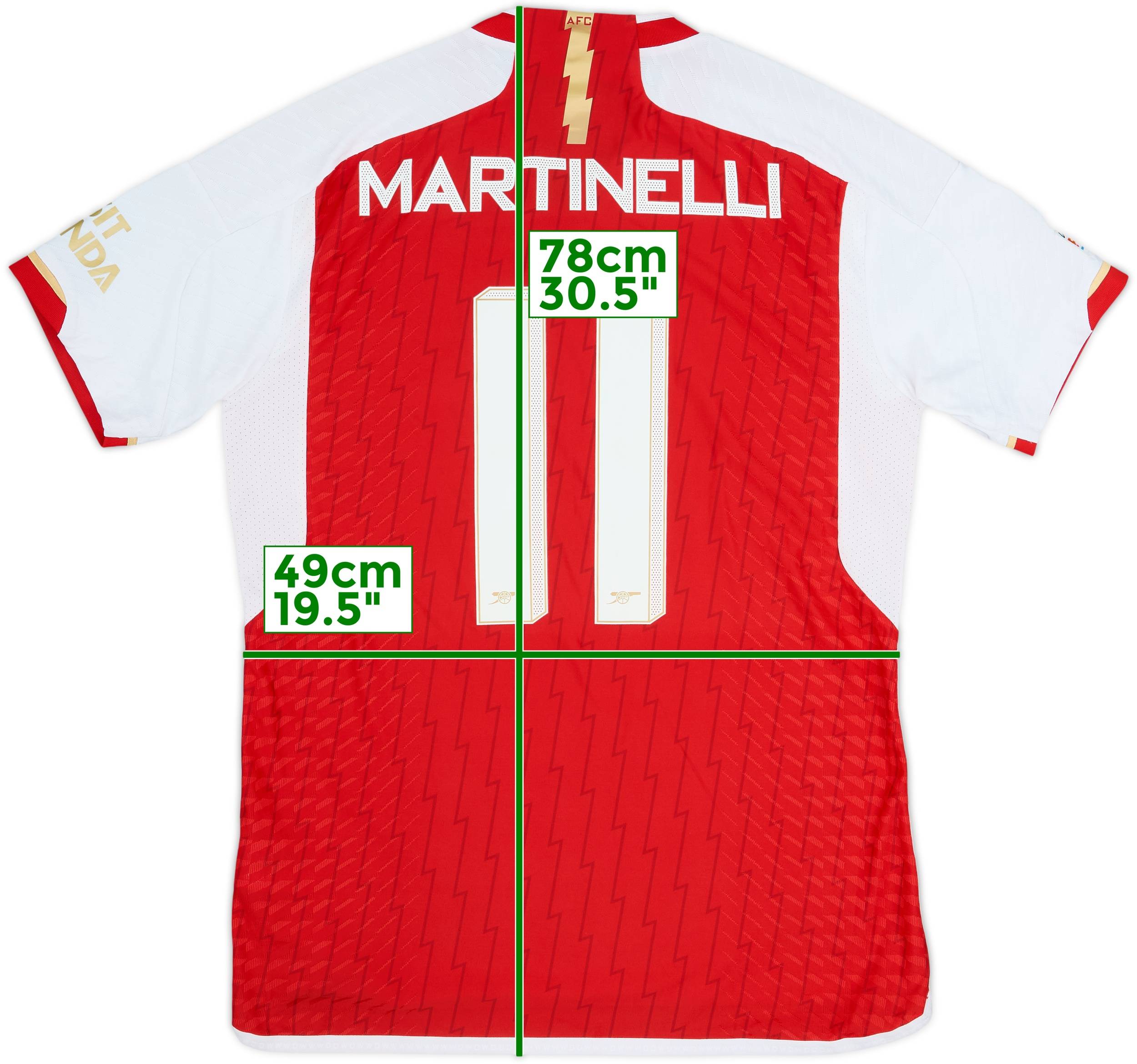 アーセナル　マルティネッリ　オーセンティック ホーム（M）2023-24 2023-24 Arsenal Authentic Home Shirt Martinelli #11 - 9/10 - (M)