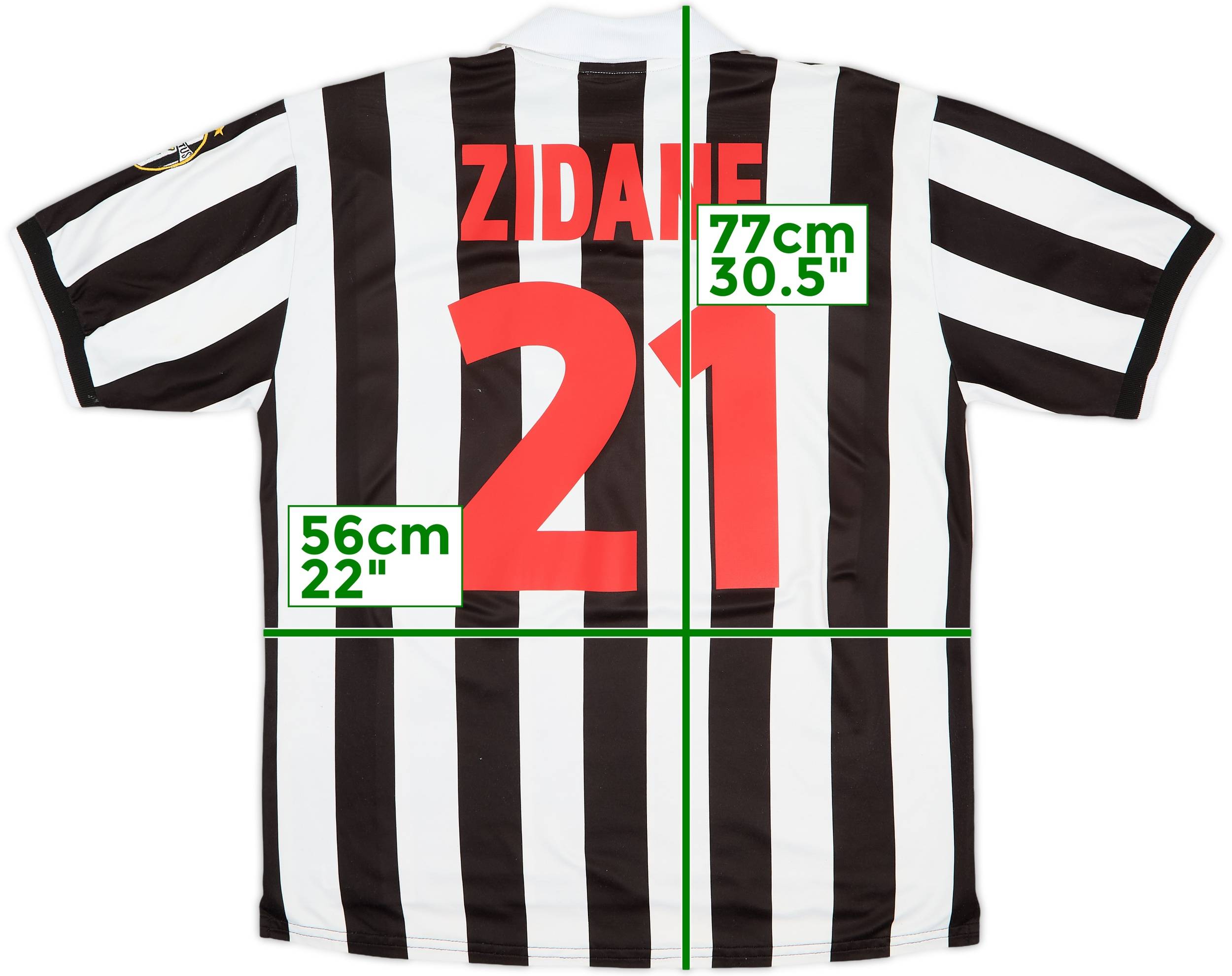 1998-99 Juventus Home Shirt Zidane #21 - 8/10 - (L)