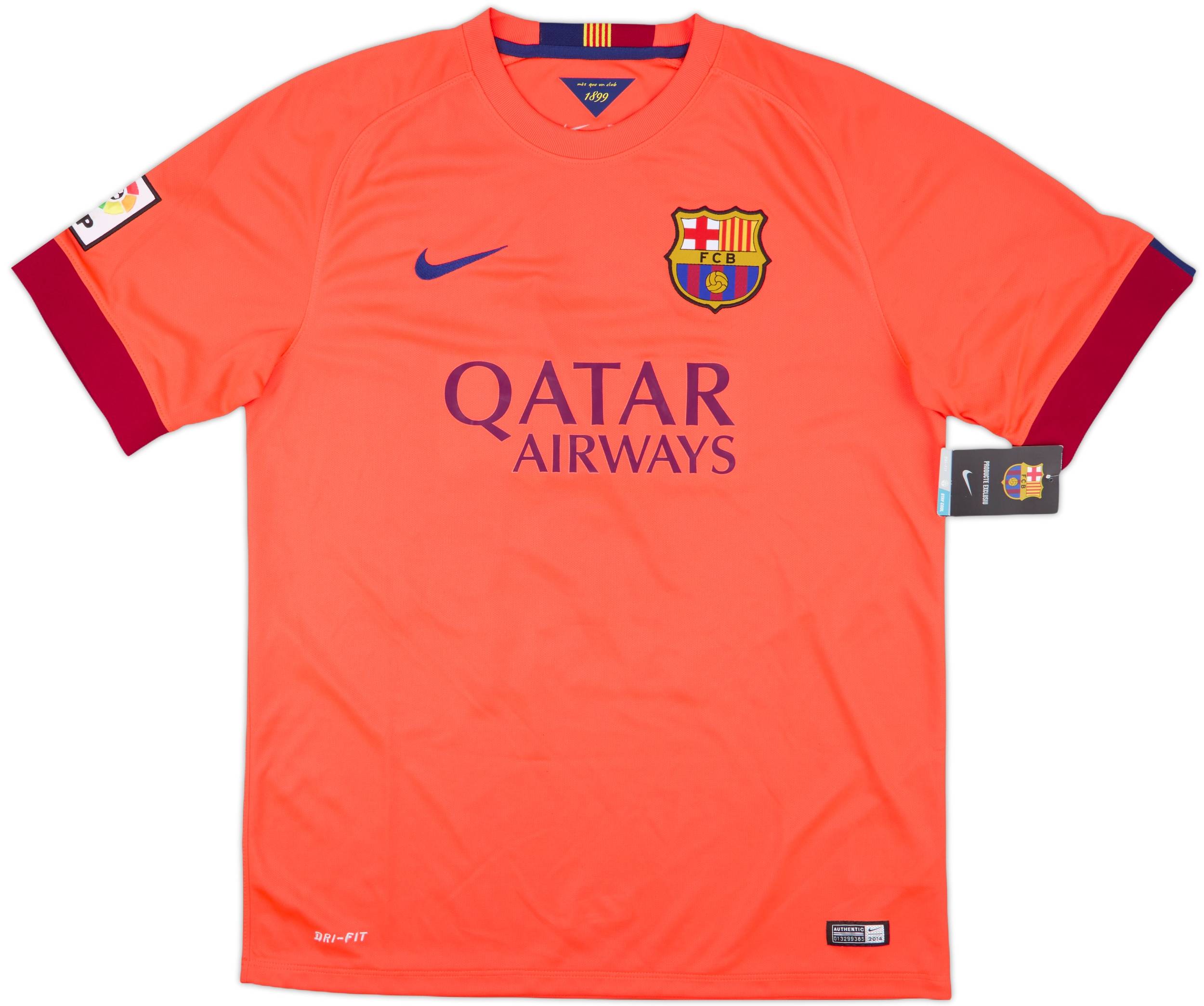2014-15 Barcelona Away Shirt Suarez #9 (L)