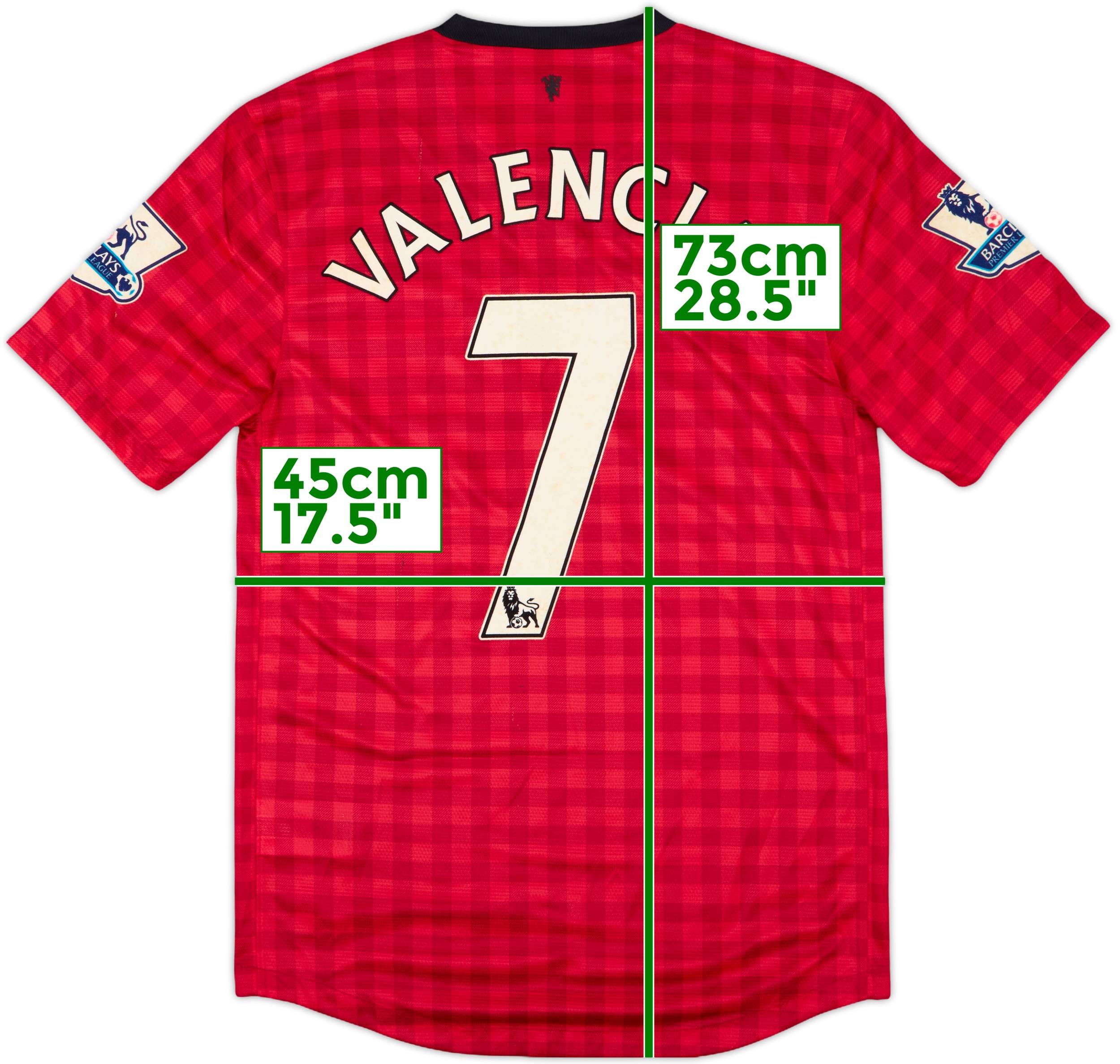 2012-13 Manchester United Home Shirt Valencia #7 (S)