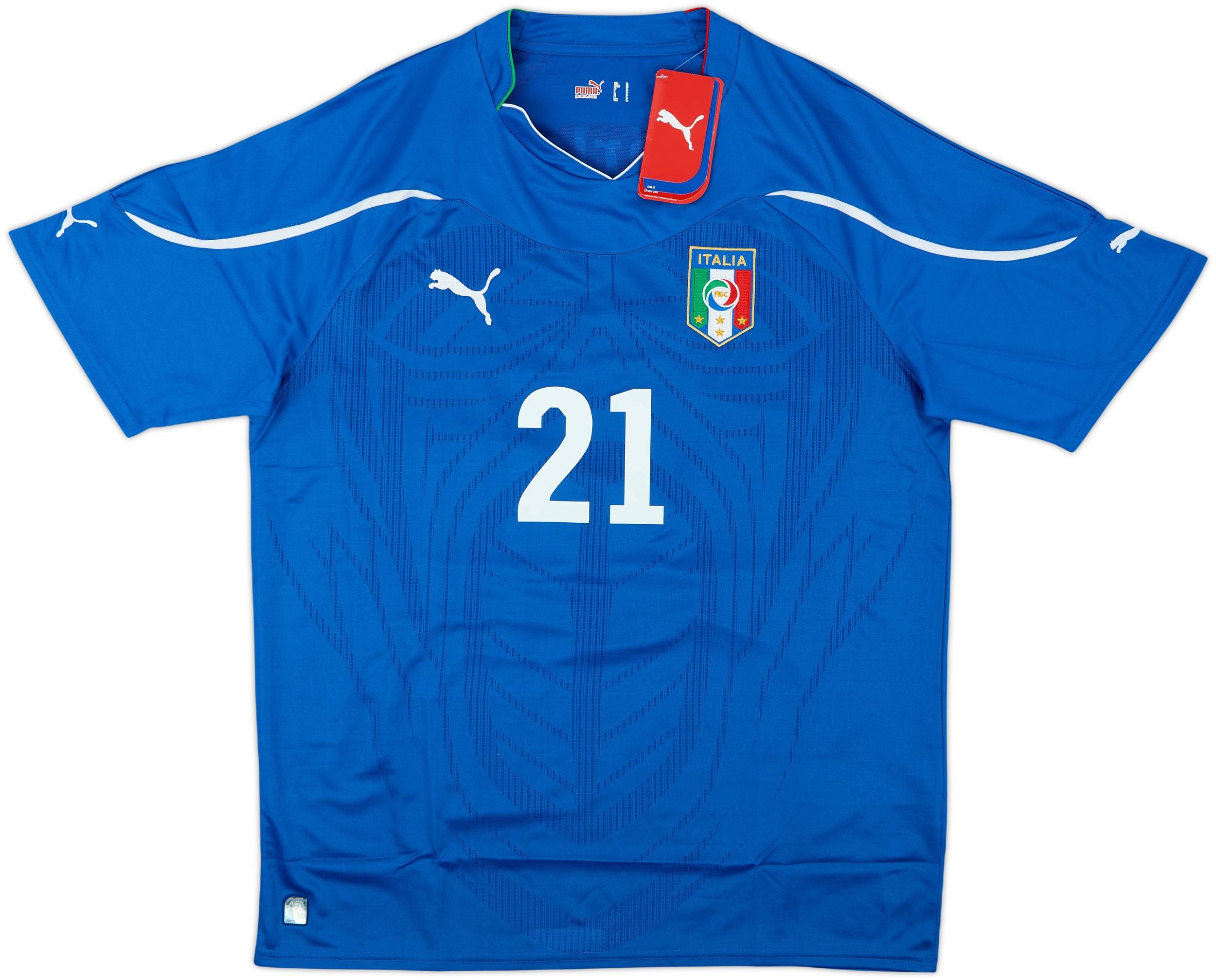 2010-12 Italy Home Shirt Pirlo #21 (L)