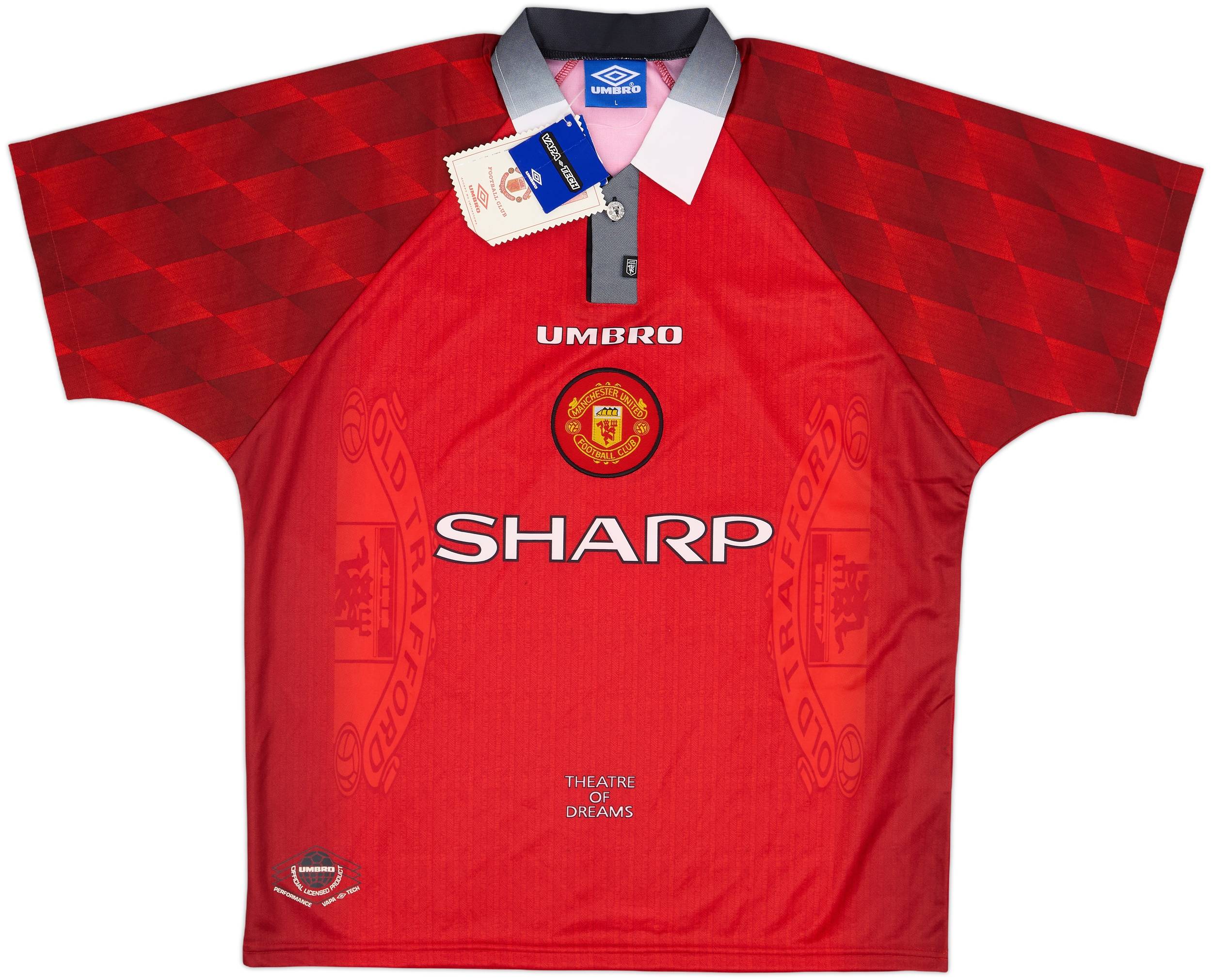 96-98 Manchester United OLD UMBRO サッカー 1996-98 Manchester United Umbro 'Double Winners' Home Shirt