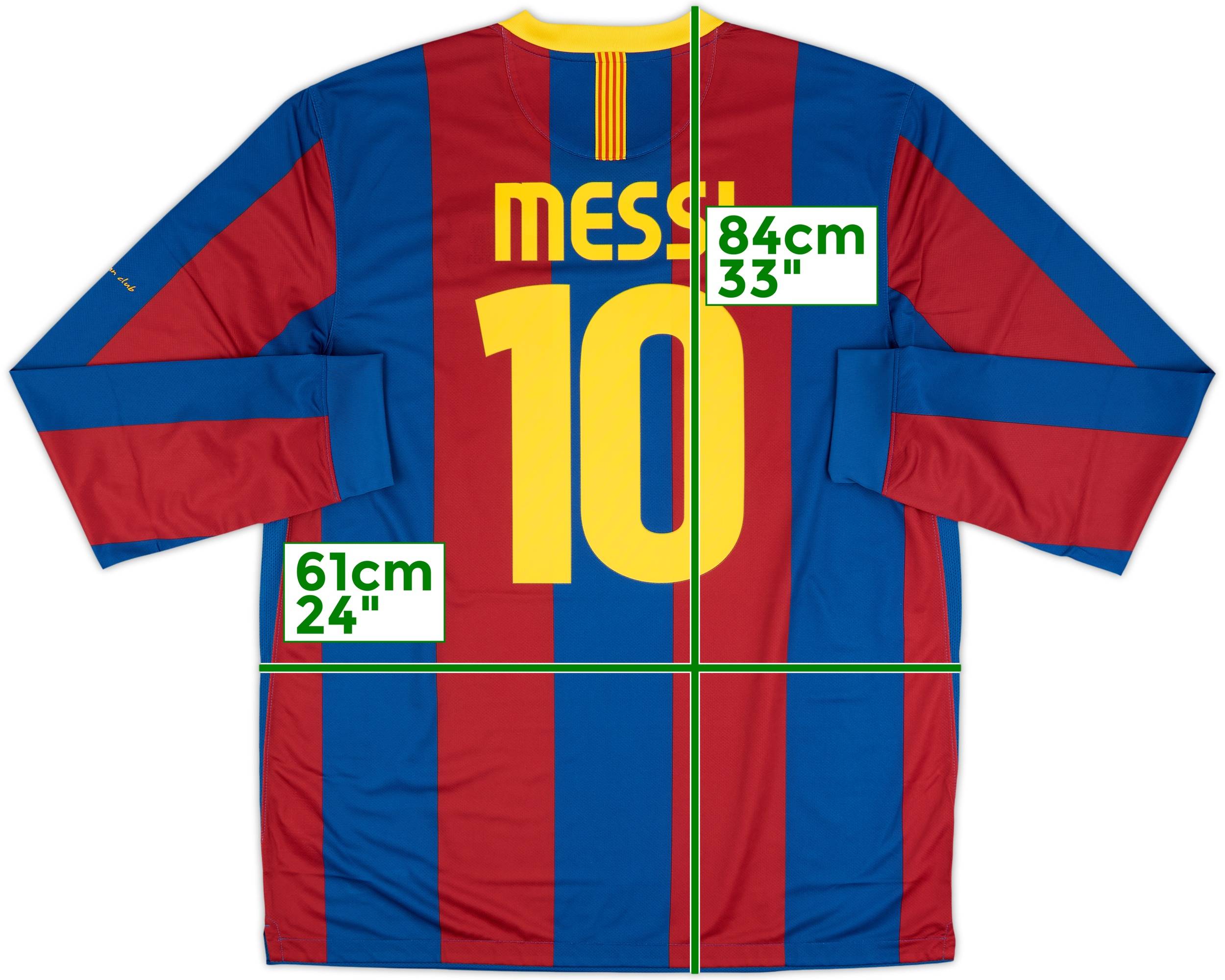 2010-11 Barcelona Player Issue Home L/S Shirt Messi #10 (XL)