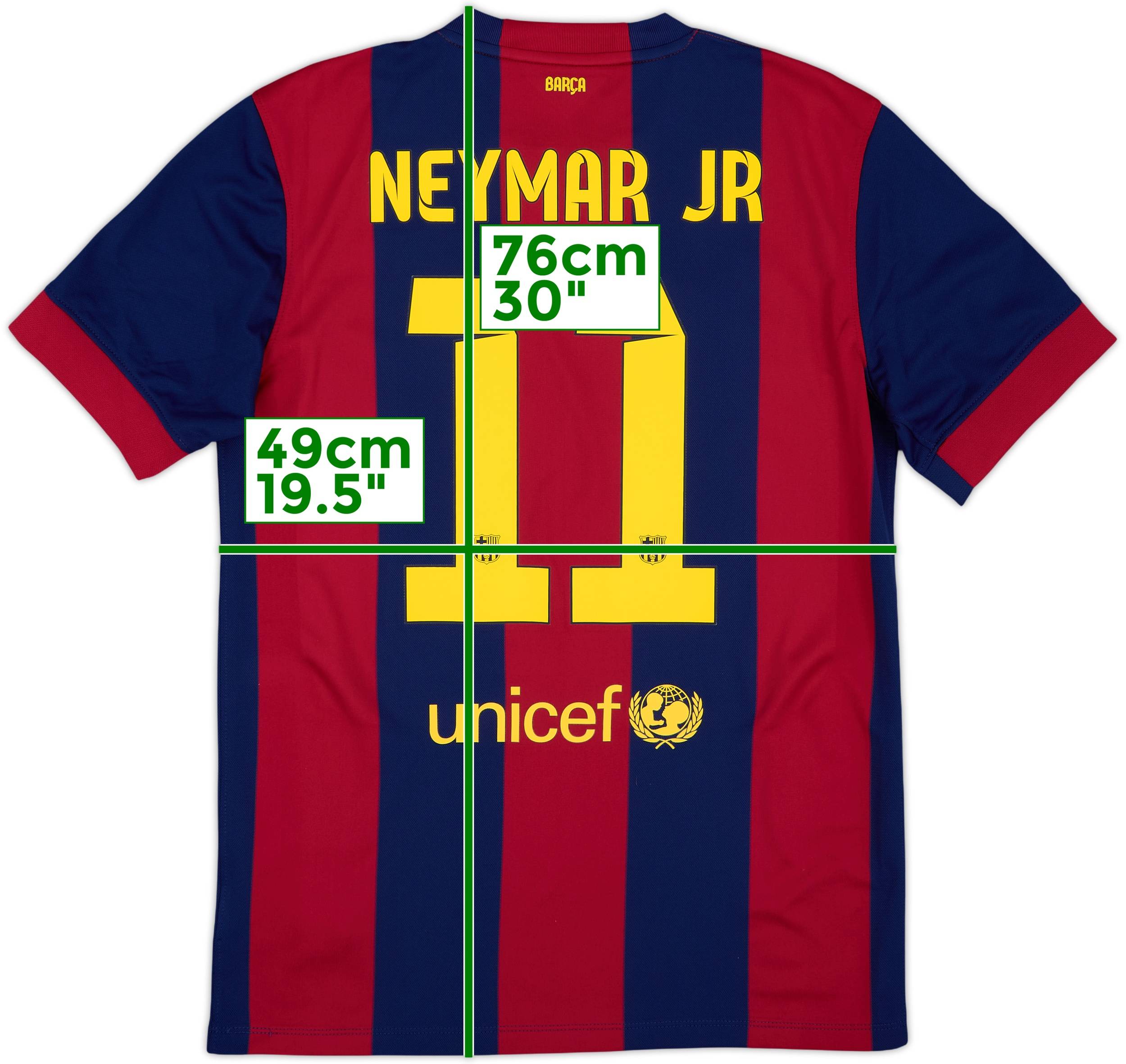 2014-15 Barcelona Home Shirt Neymar Jr #11 (M)