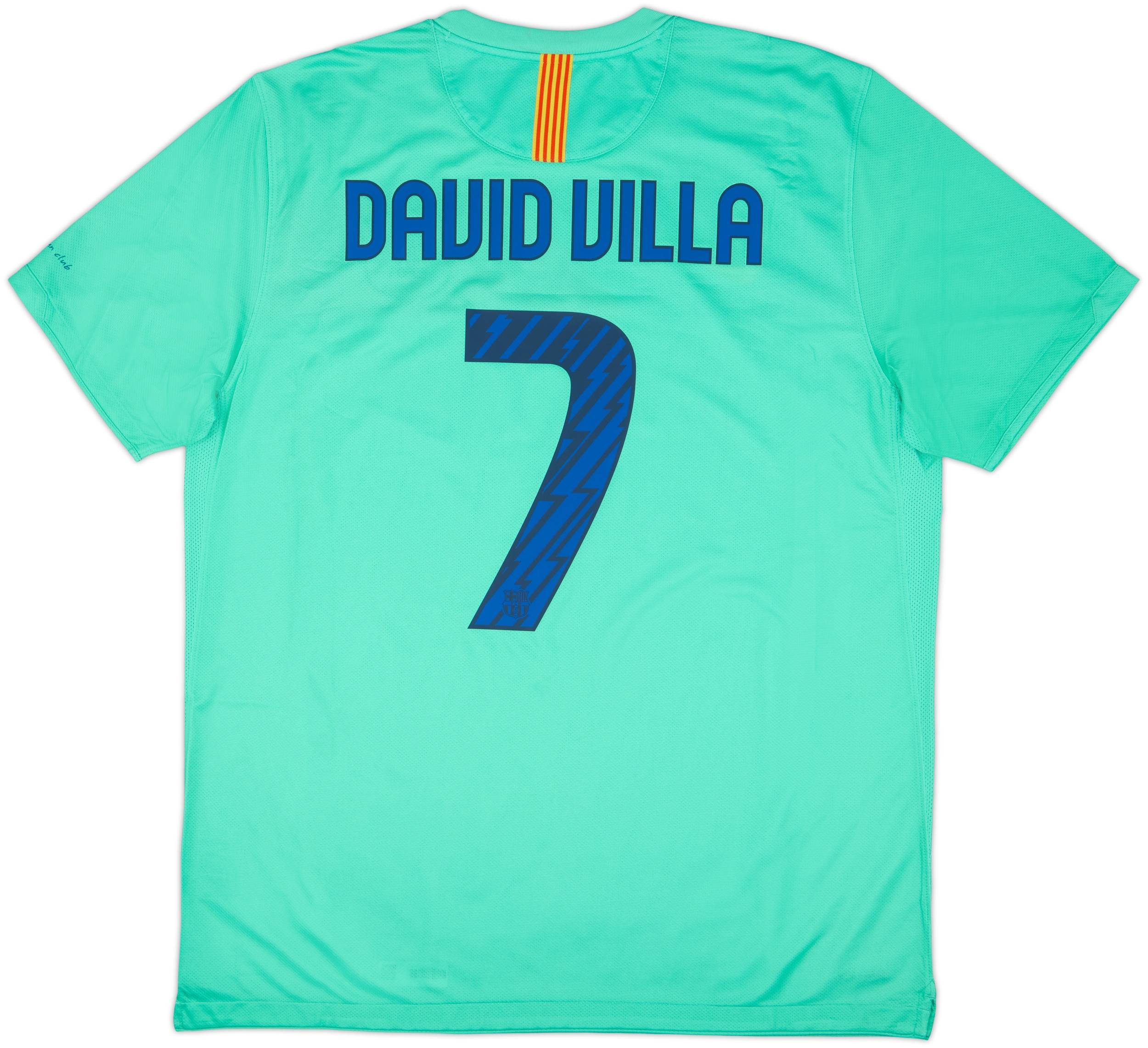 2010-11 Barcelona Authentic Away Shirt David Villa #7 (XL)
