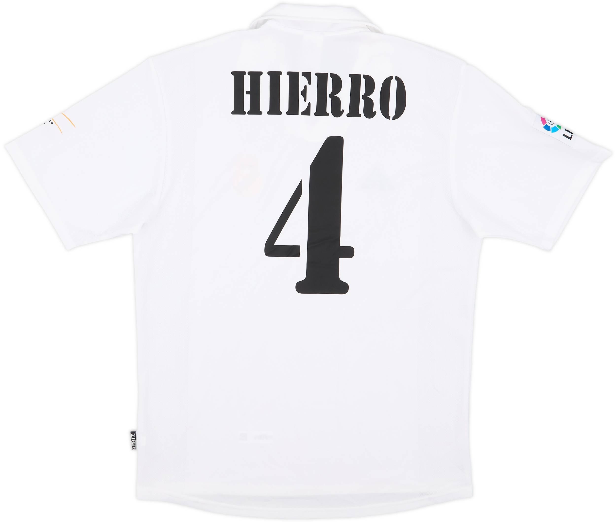 2001 Real Madrid Home Shirt Hierro #4 (M)