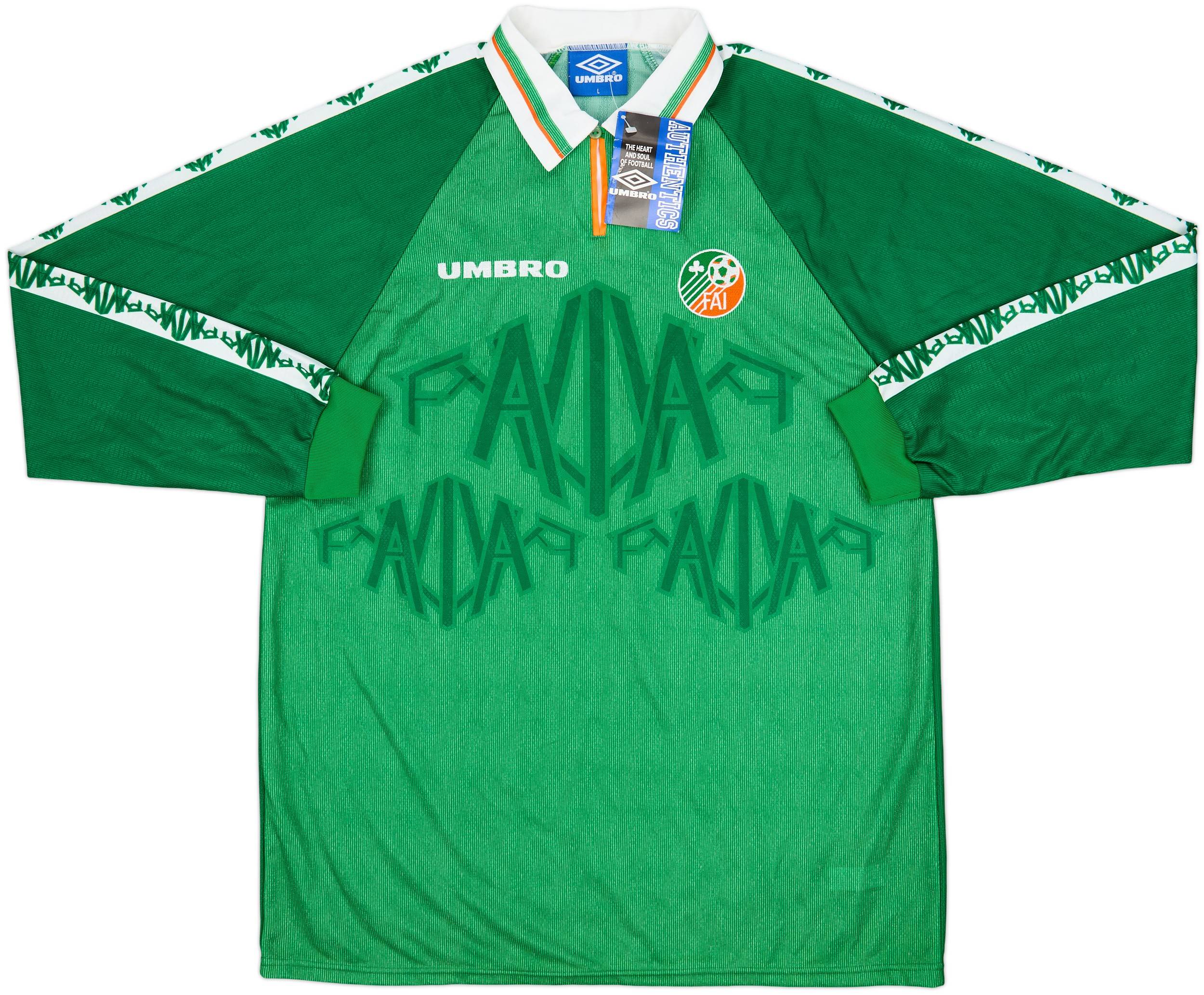 1996-98 Ireland Player Issue Home L/S Shirt (L)