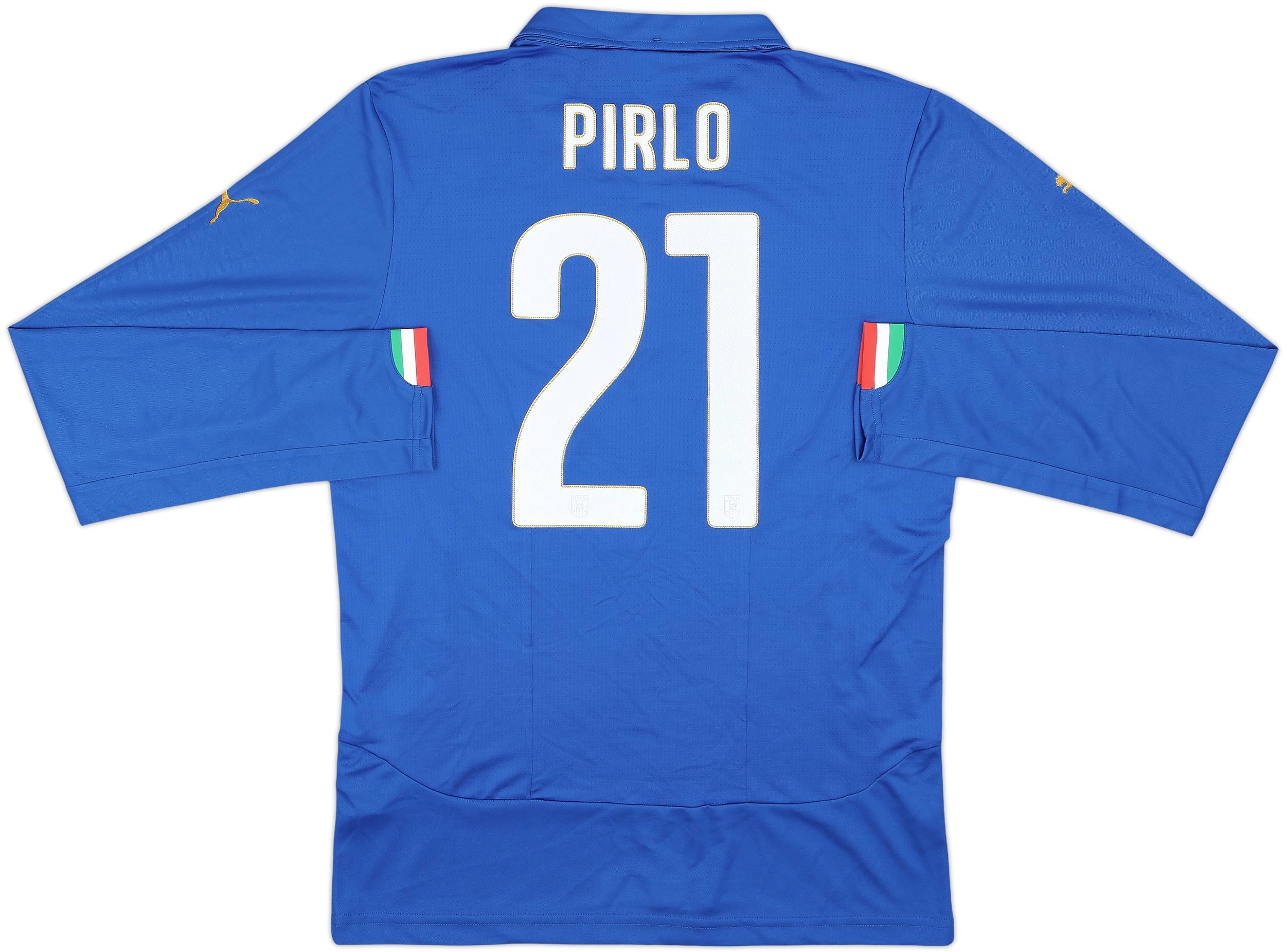 2014-15 Italy Home L/S Shirt Pirlo #21 - 10/10 - (L)