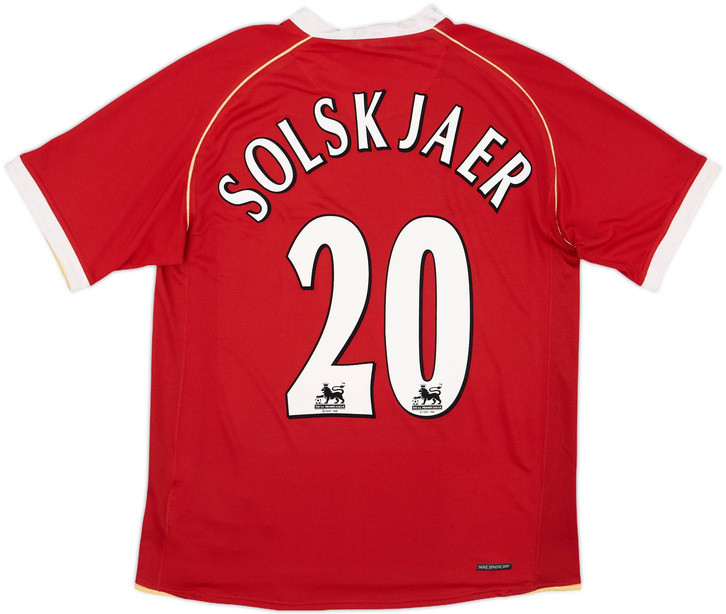 2006-07 Manchester United Home Shirt Solskjaer #20 (M)