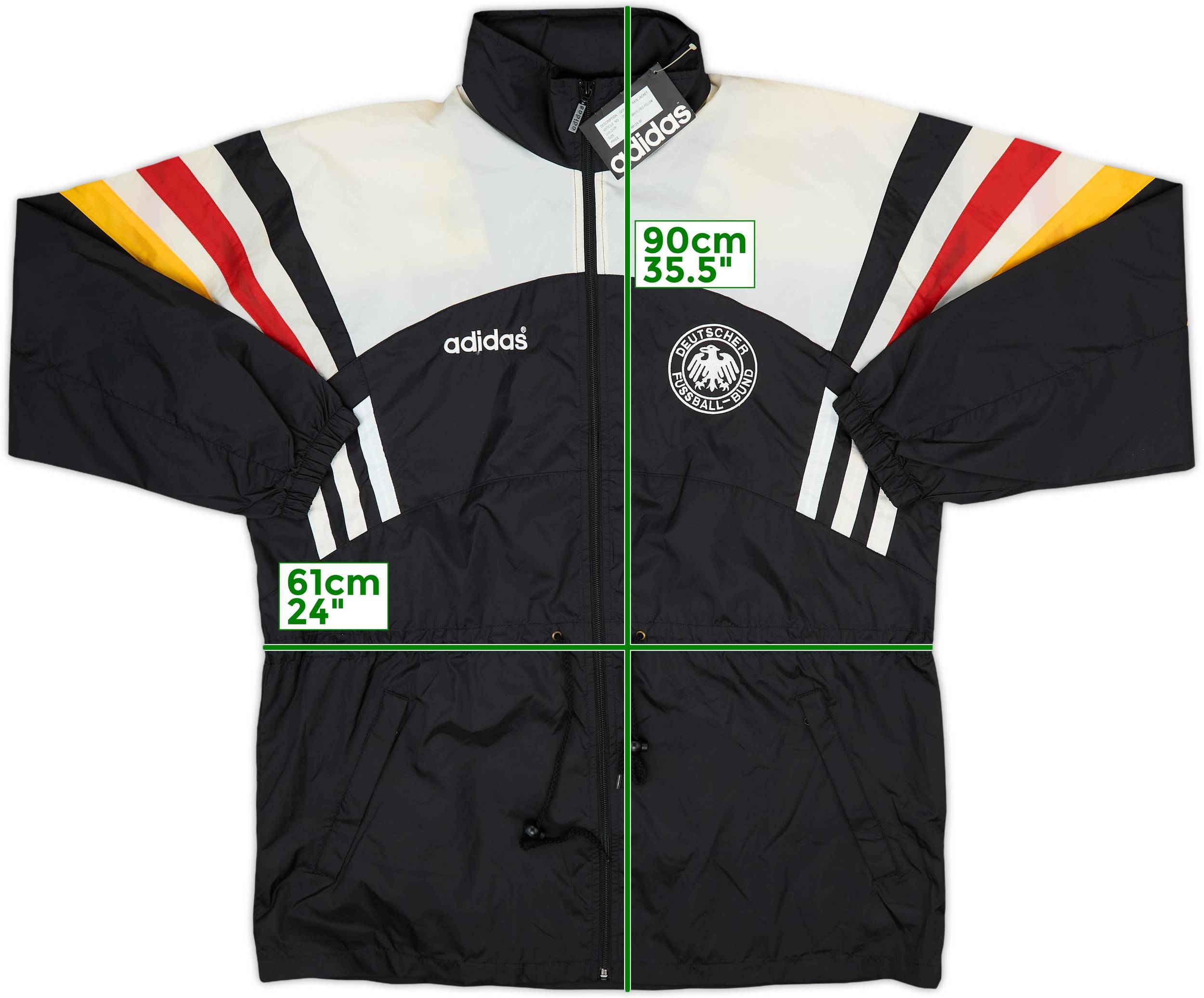 1996-98 Germany adidas Hooded Rain Jacket (L)