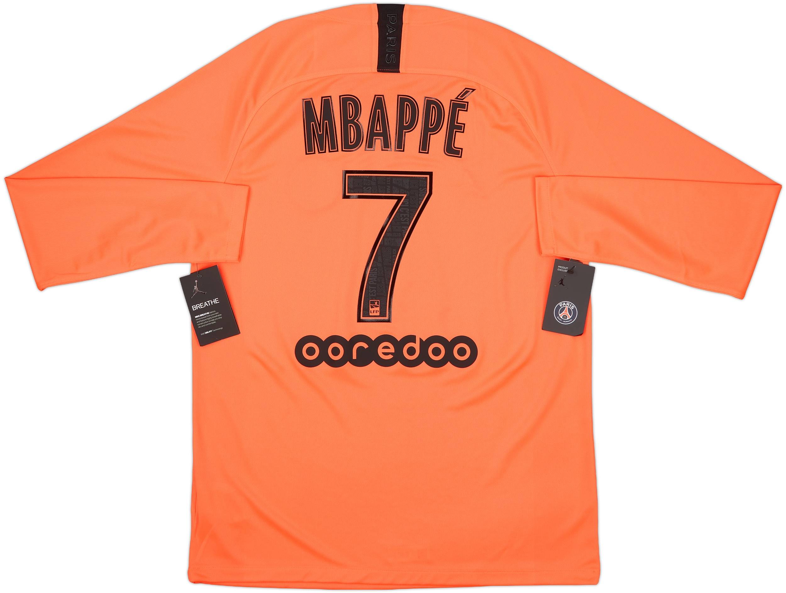 2019-20 Paris Saint-Germain Away L/S Shirt Mbappe #7 (L)