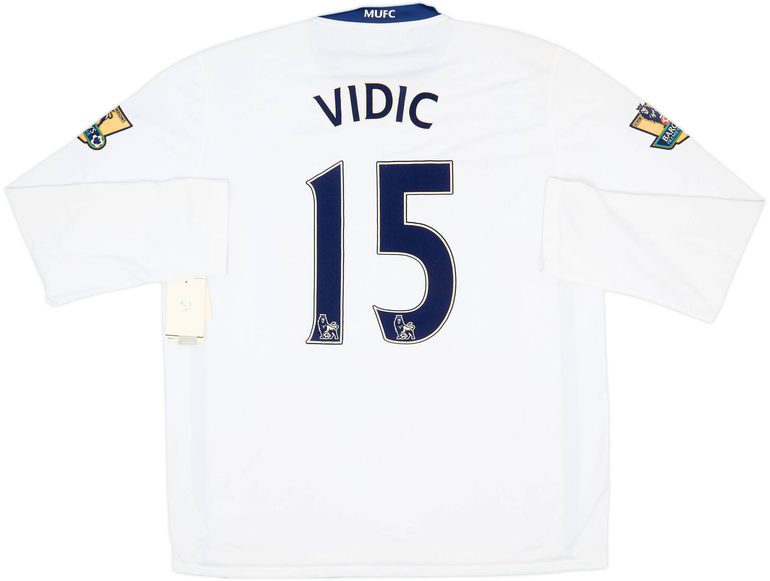 2008-10 Manchester United Away L/S Shirt Vidic #15 (XL)