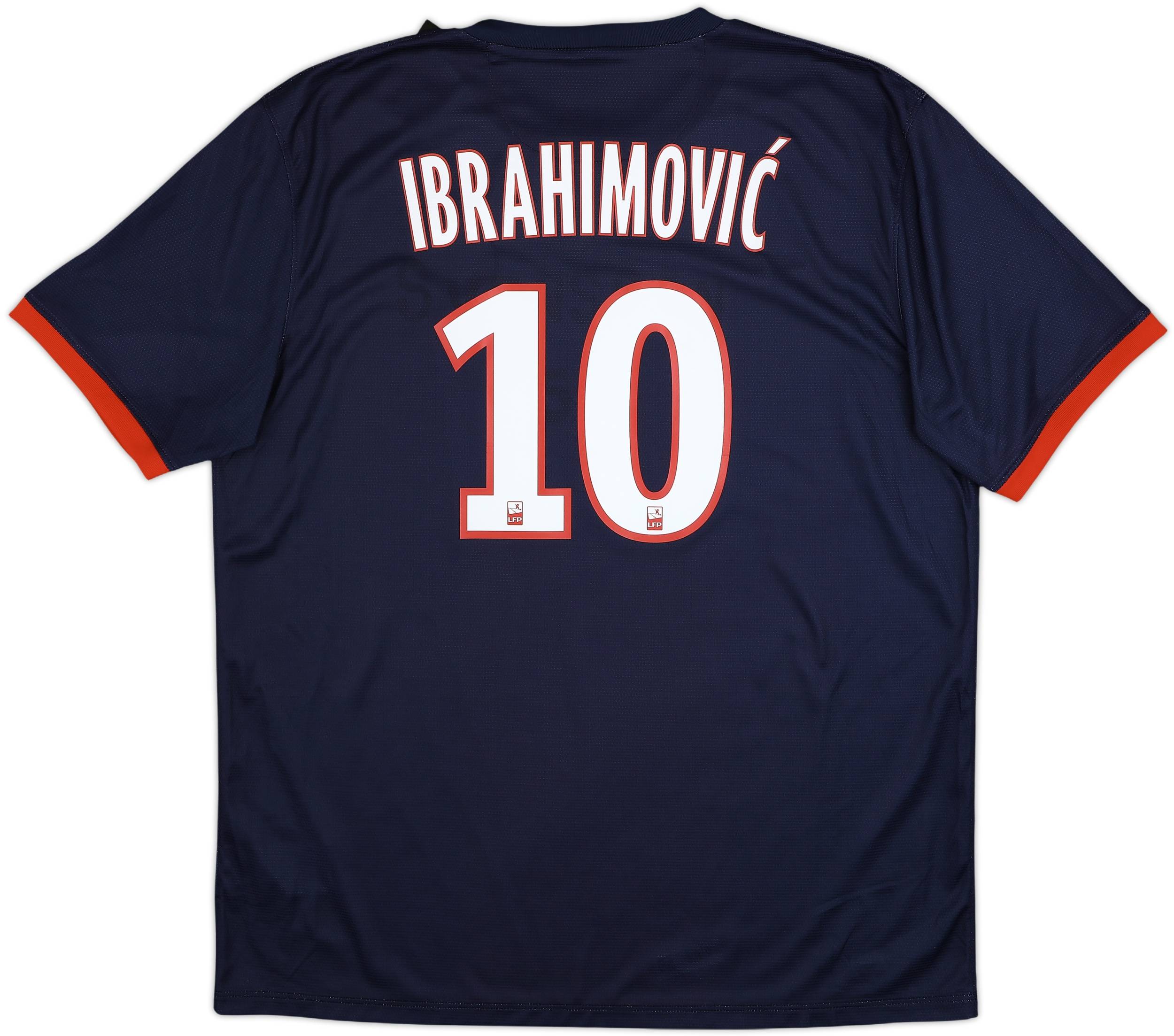 2013-14 Paris Saint-Germain Home Shirt Ibrahimovic #10 (XL)