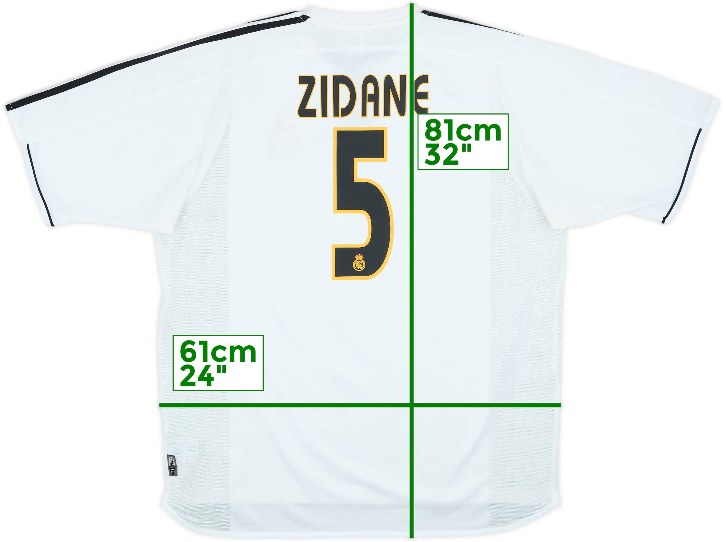 2003-04 Real Madrid Home Shirt Zidane #5 - 5/10 - (XL)