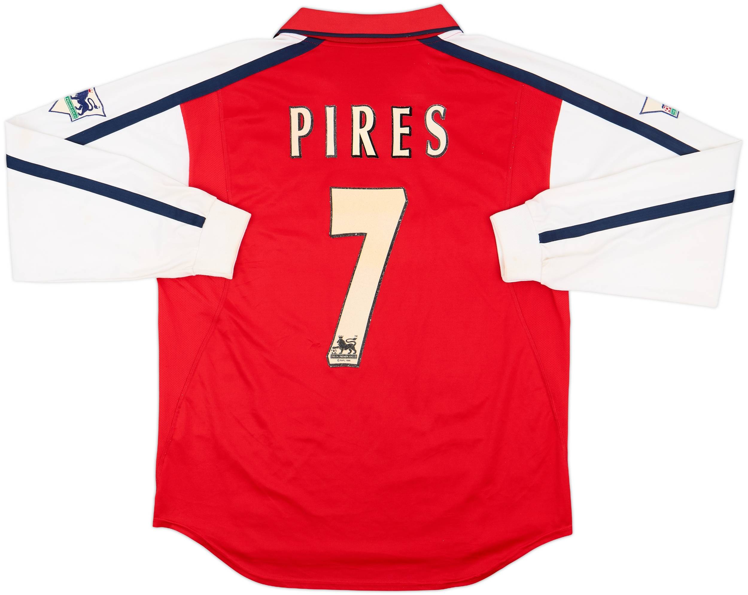2000-02 Arsenal Home L/S Shirt Pires #7 - 8/10 - (L)