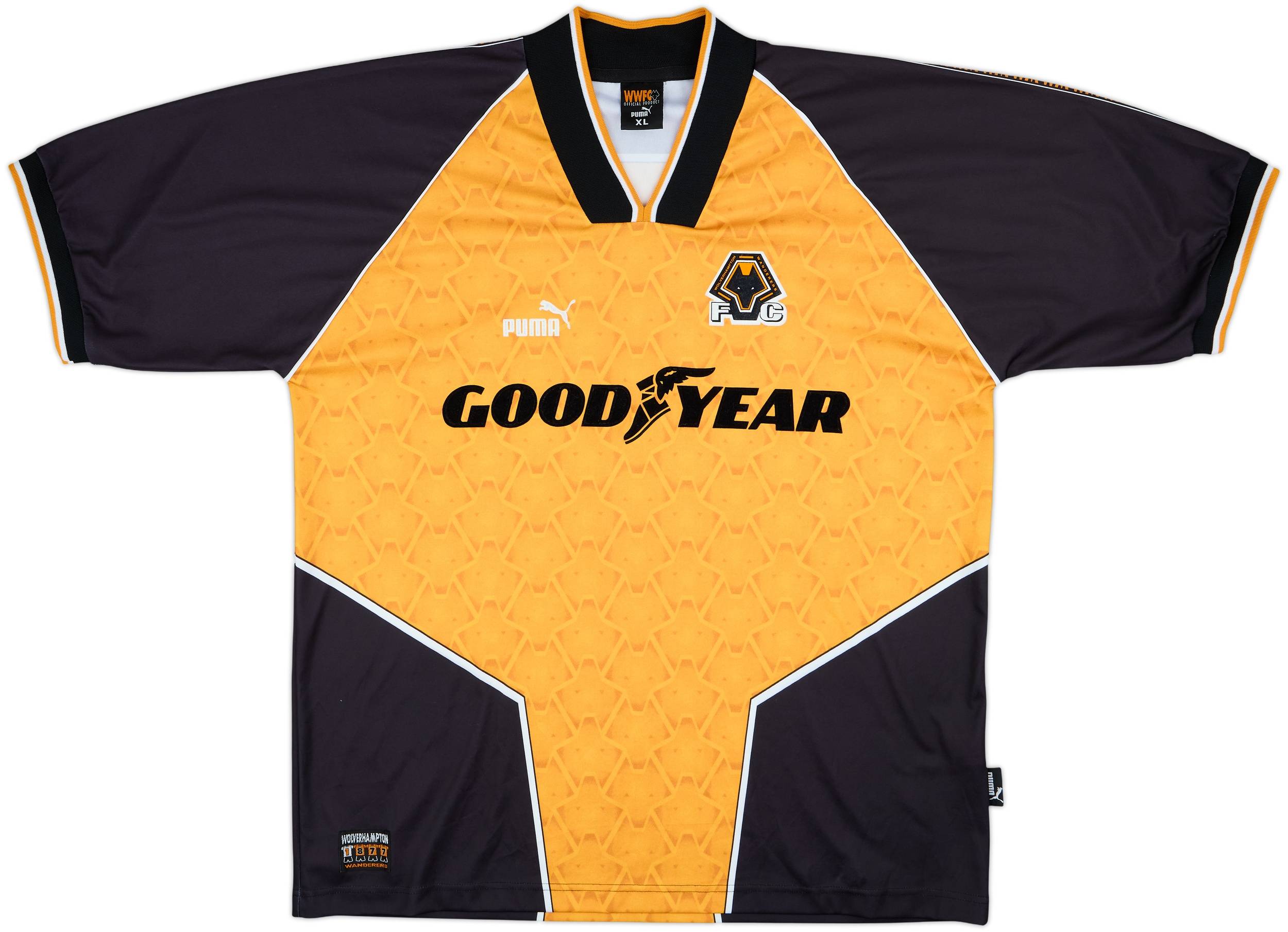 希少1996/98 リーズユナイテッド　Puma サッカーシャツ　古着　イエロー 希少1996/98 リーズユナイテッド Puma サッカーシャツ 古着 イエロー