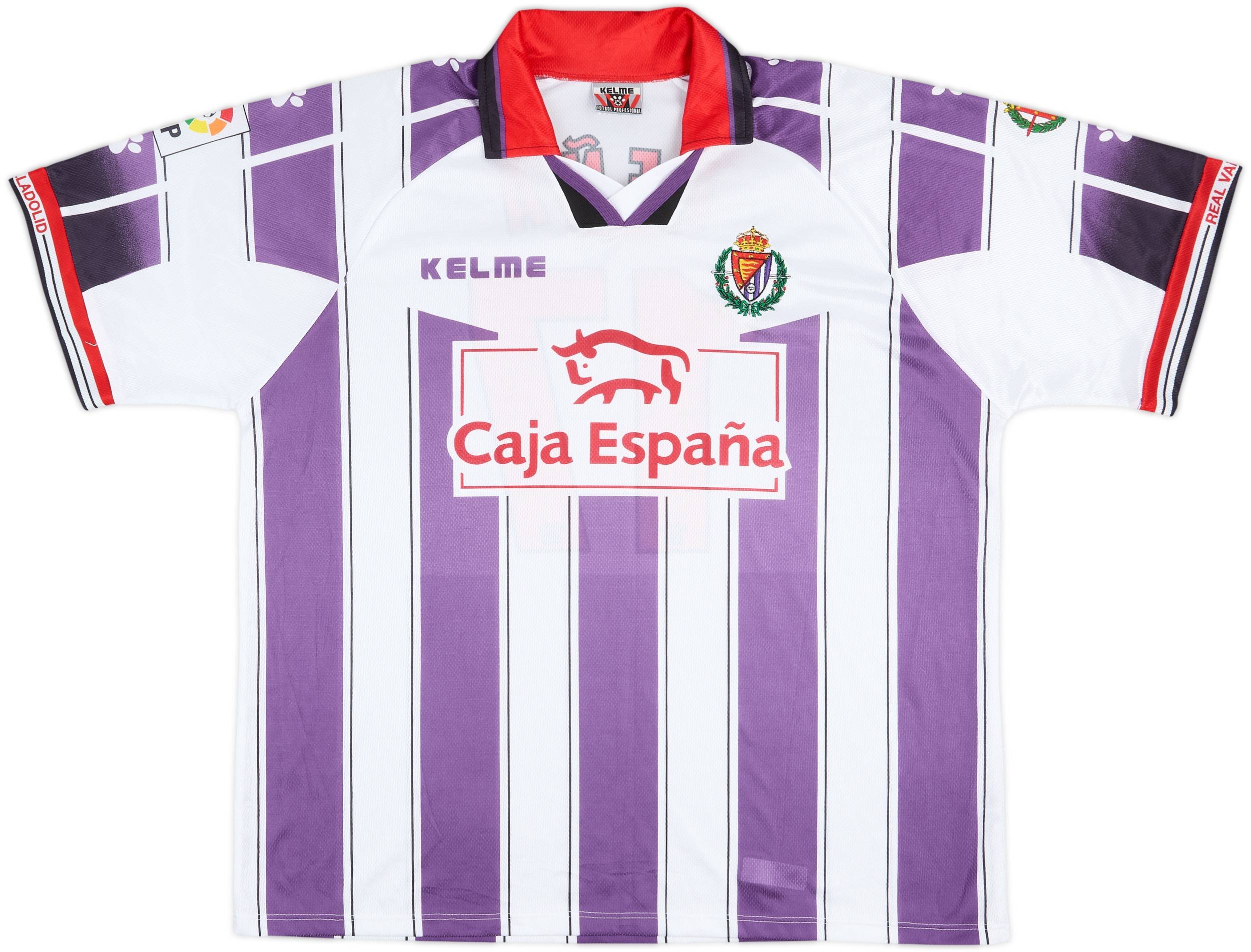 1998-99 Real Valladolid Match Issue Home Shirt Pena #17